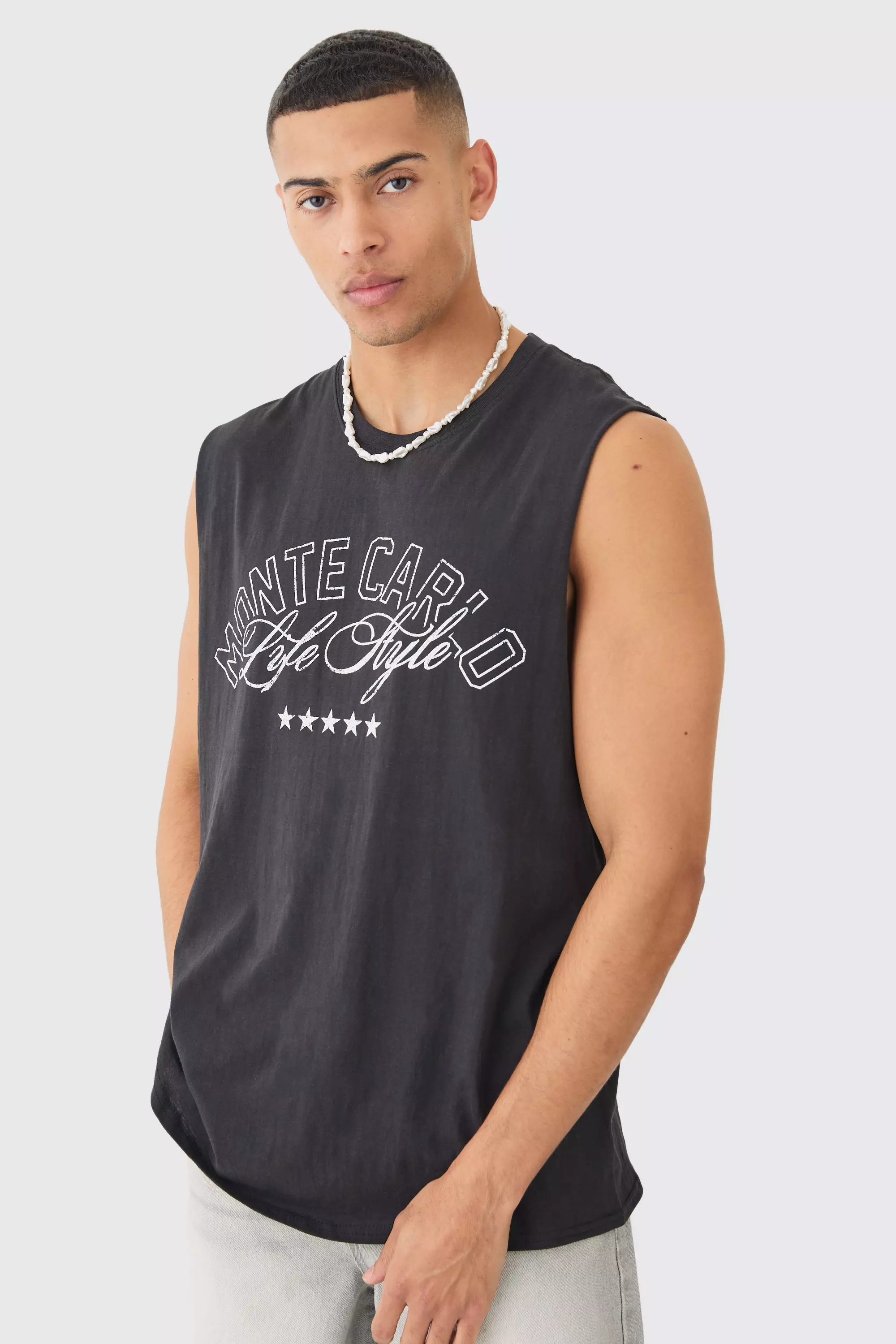 Oversized Monte Carlo Tank Black