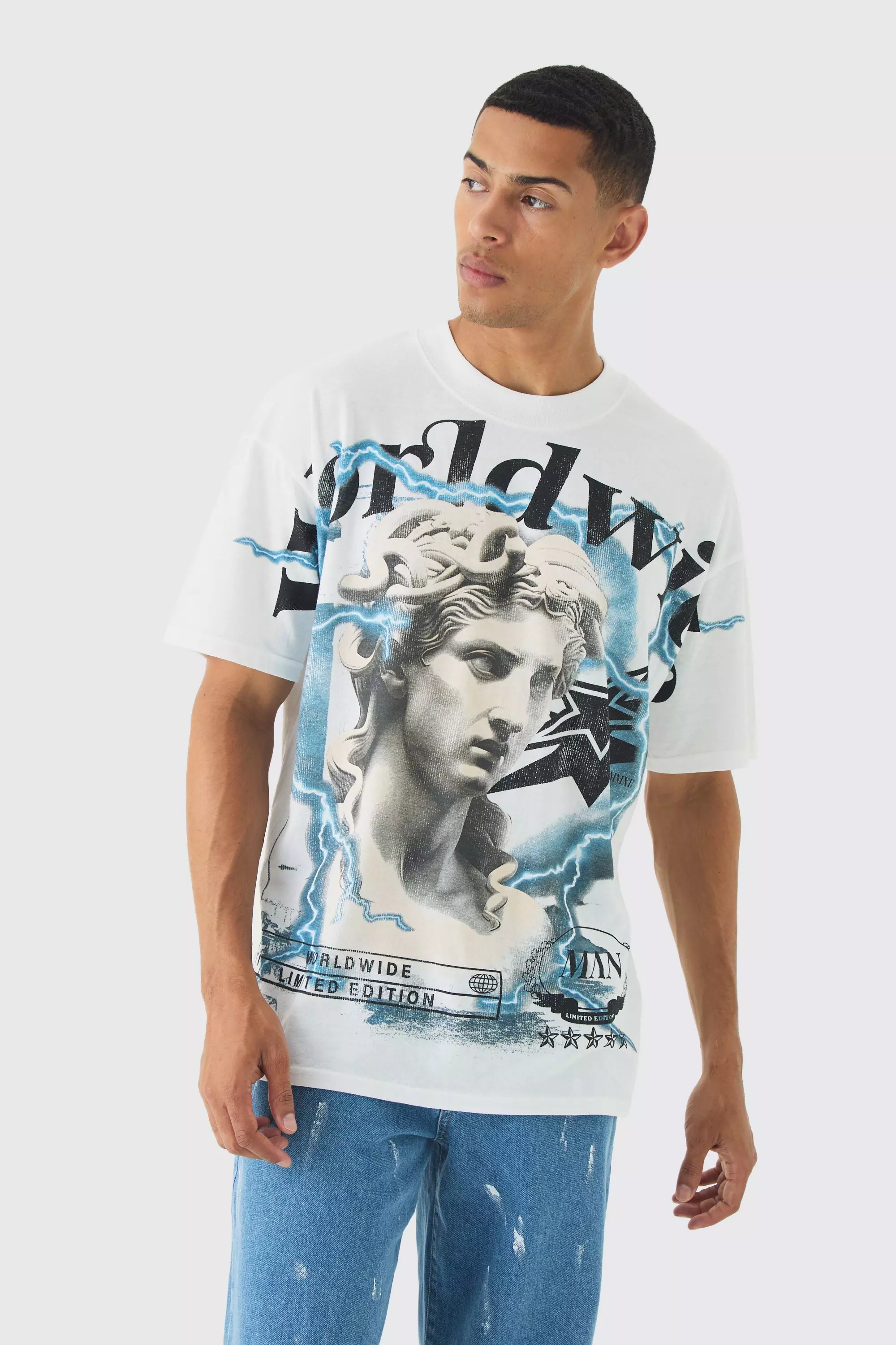 White Oversized Renaissance Over Seams T-shirt