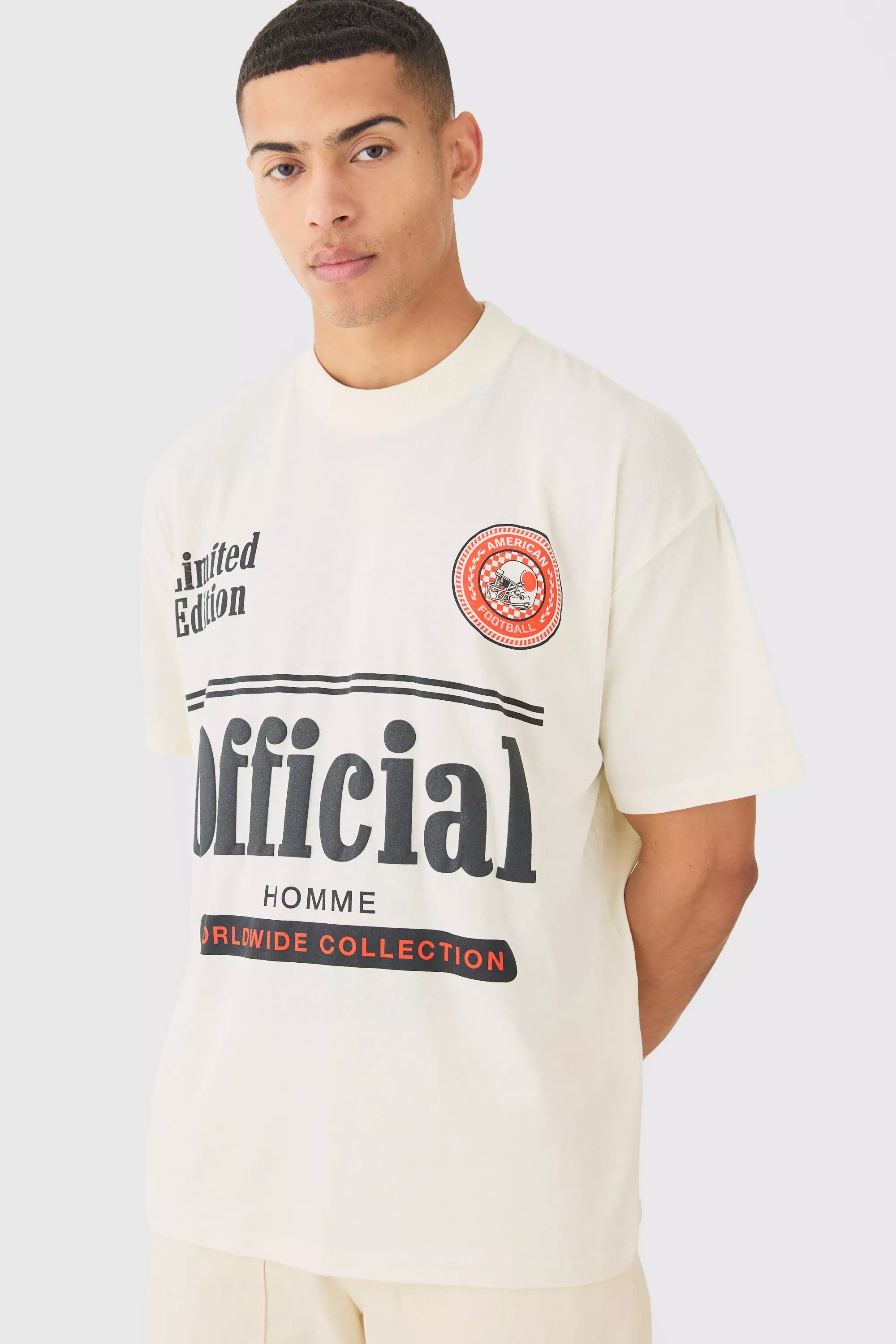 Ecru Oversized Puff Print Official Moto T-shirt alternative image