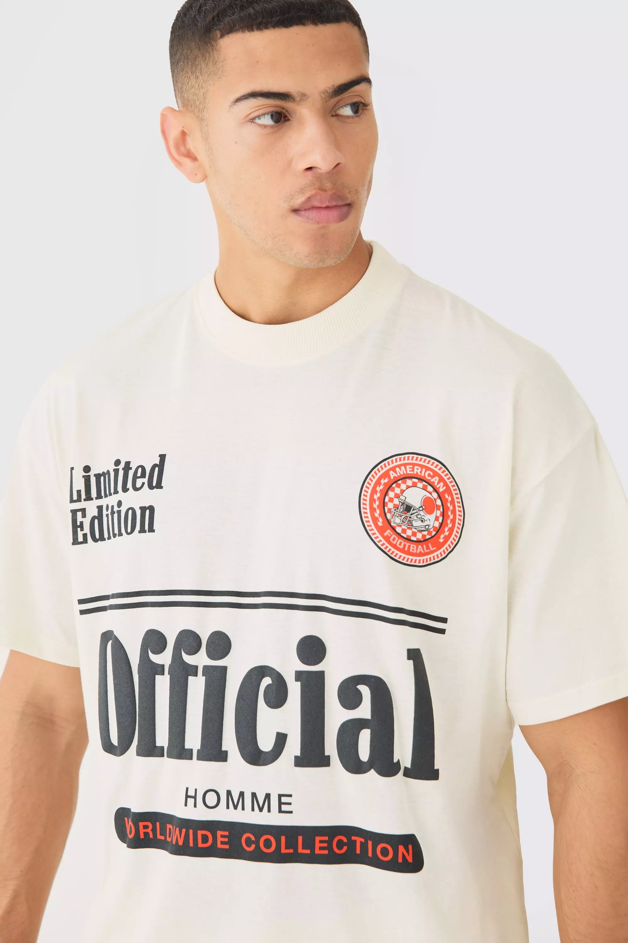 Ecru Oversized Puff Print Official Moto T-shirt alternative image