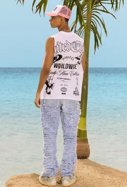 White Oversized Large Scale Branded Tank