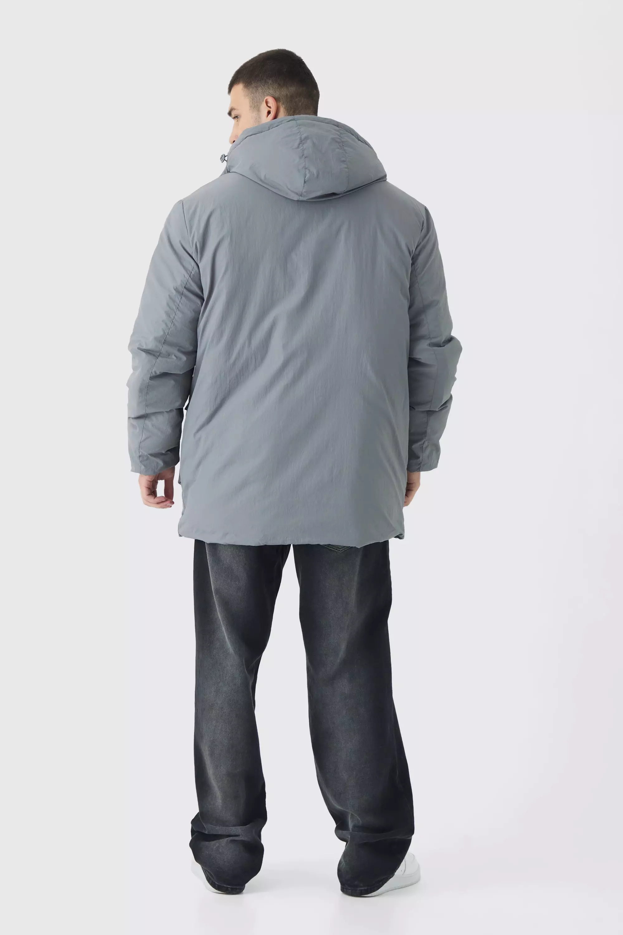 Tall - Parka utilitaire à capuche en gris, Grey autre image