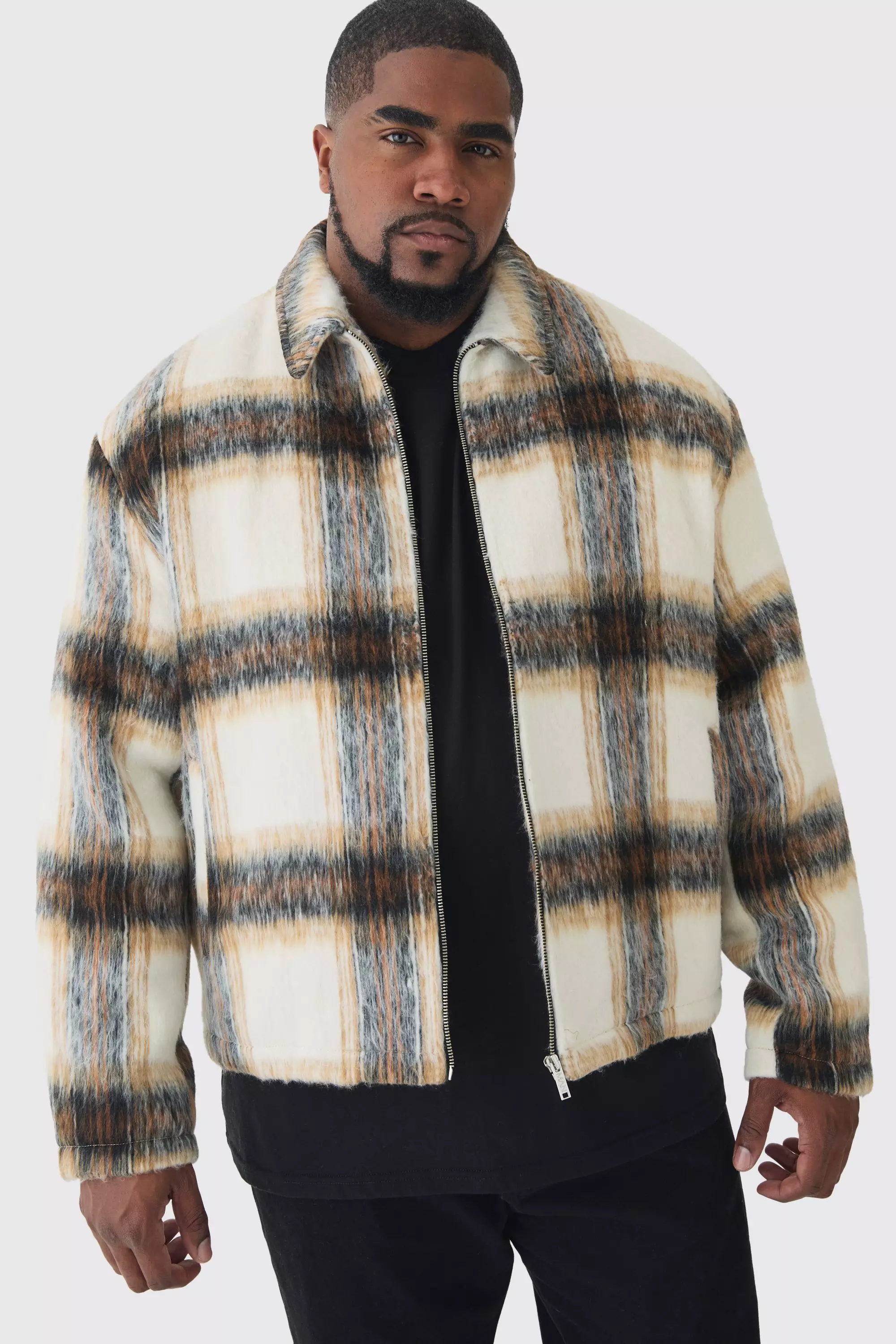 Checkered harrington jacket hotsell