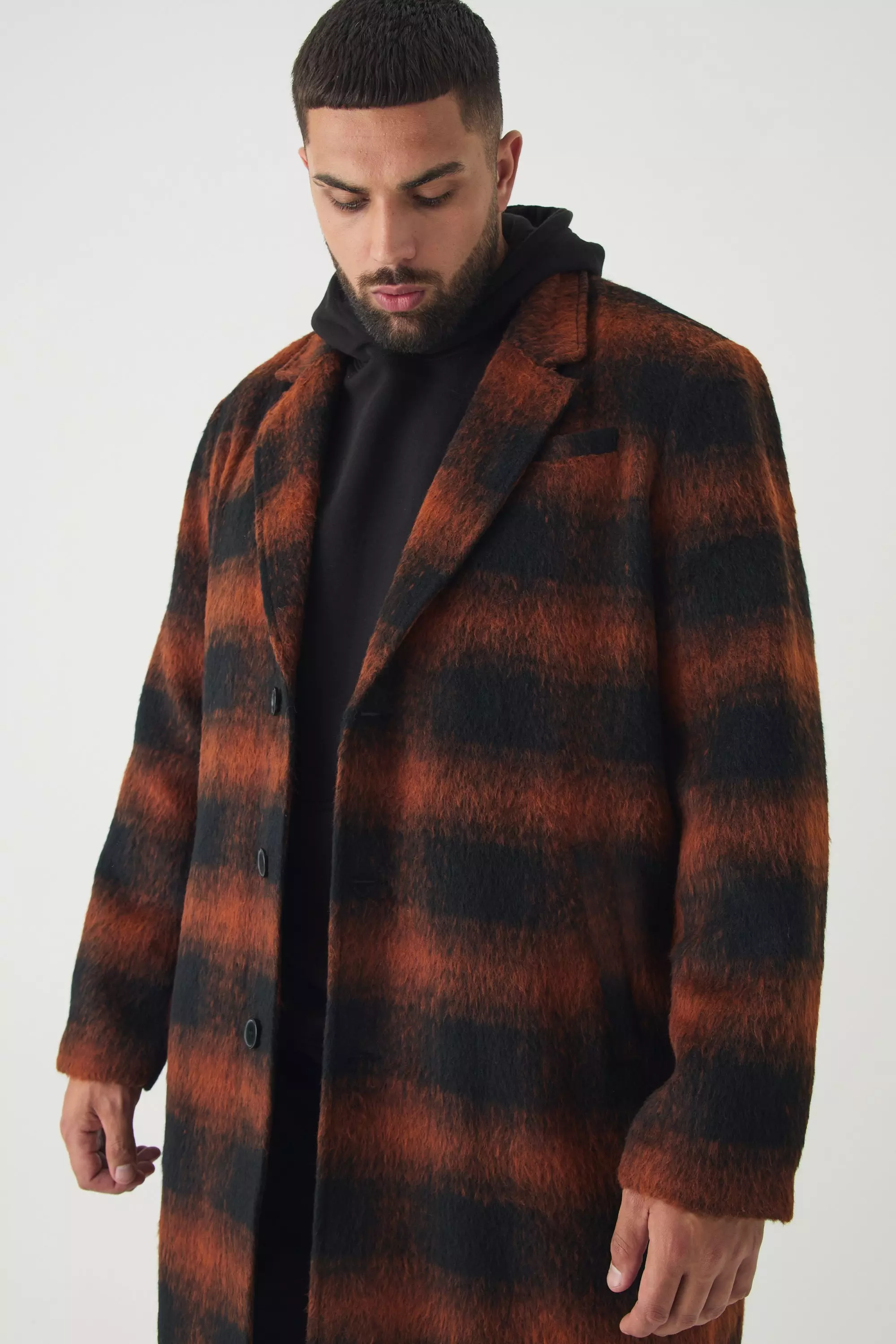 Grande taille - Manteau oversize à carreaux, Brown autre image