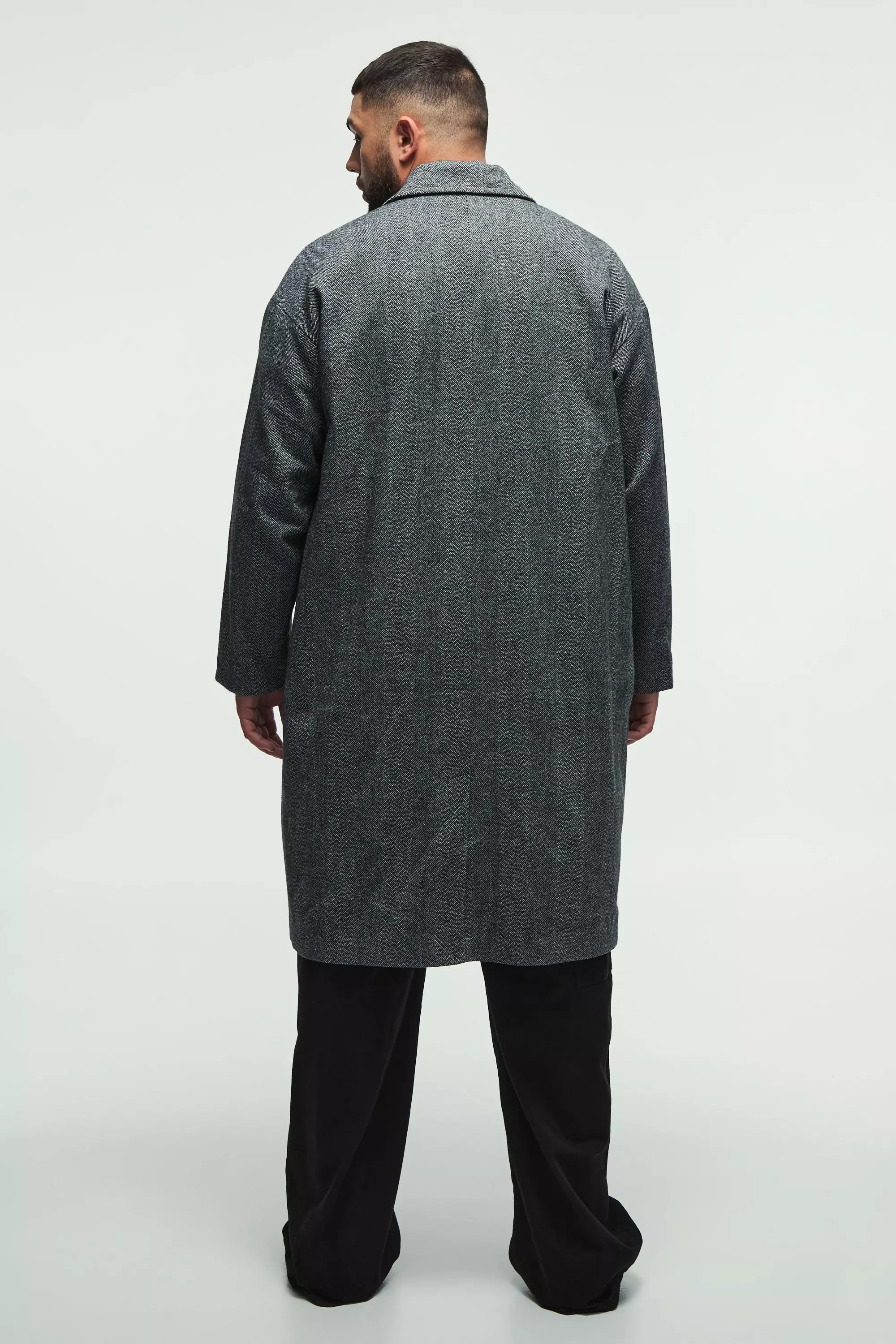 Grande taille - Manteau oversize à chevrons, Grey autre image