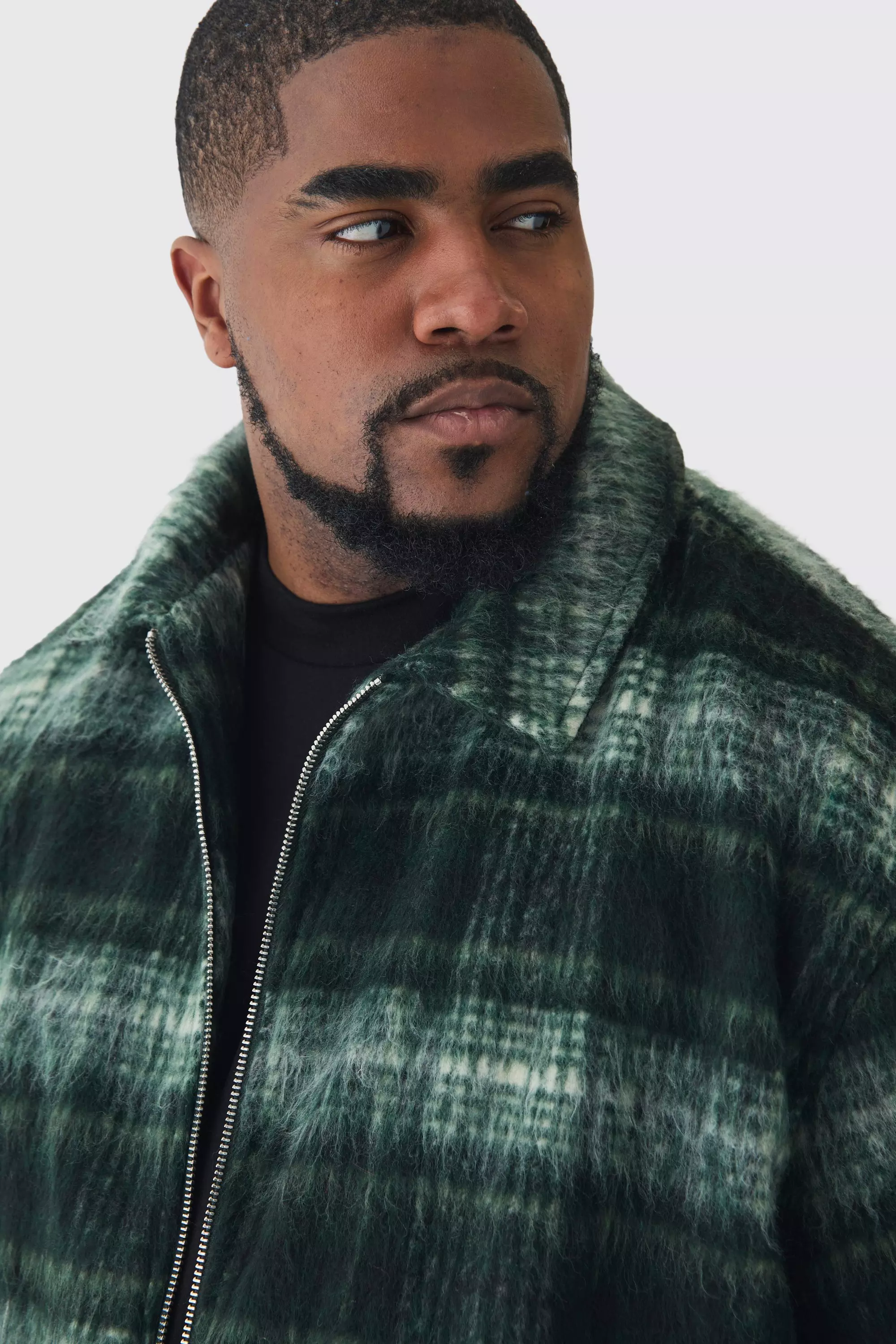 Grande taille - Veste Harrington à carreaux, Green autre image