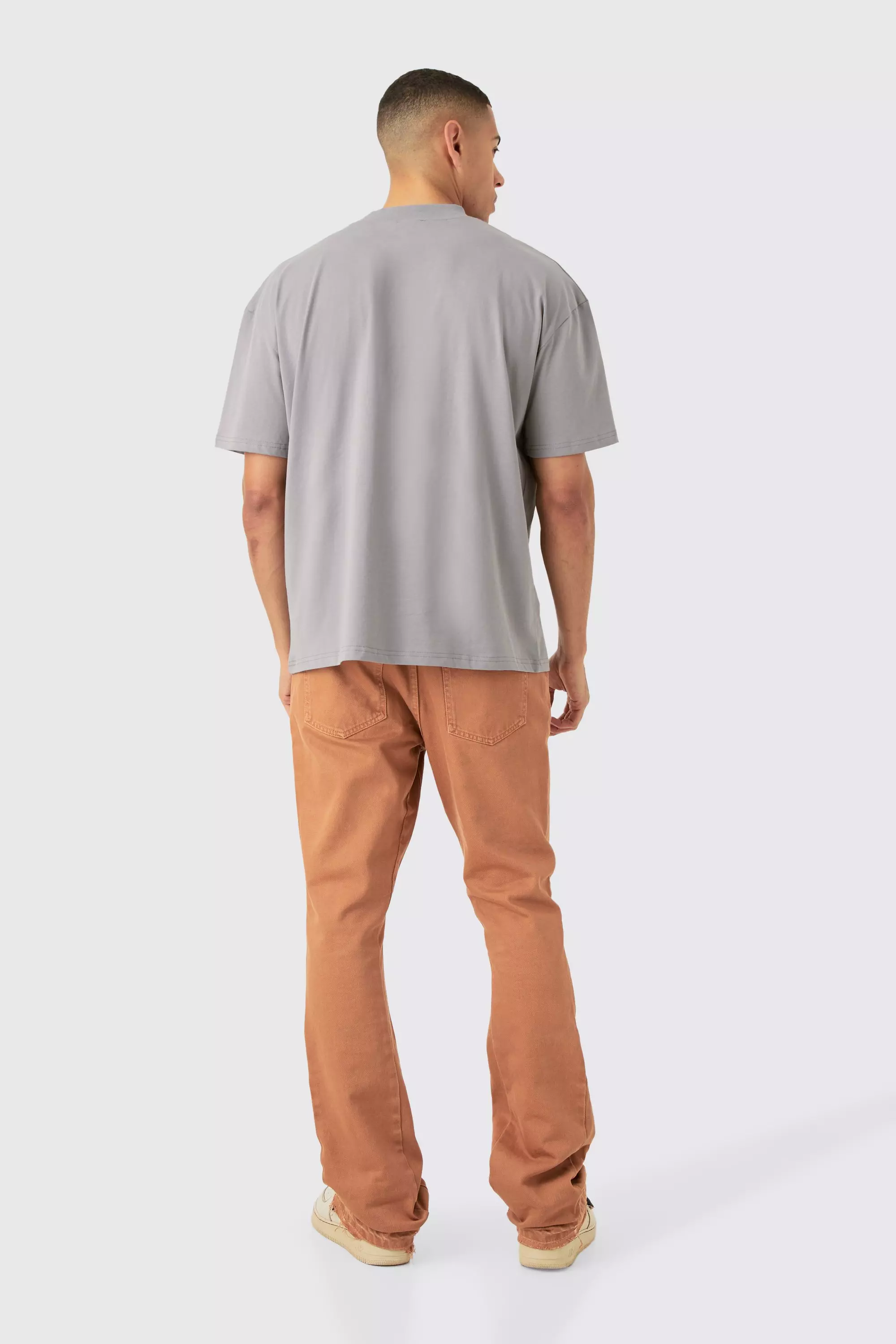 Charcoal Oversized Gelicenseerd Pop Smoke T-Shirt alternatieve afbeelding