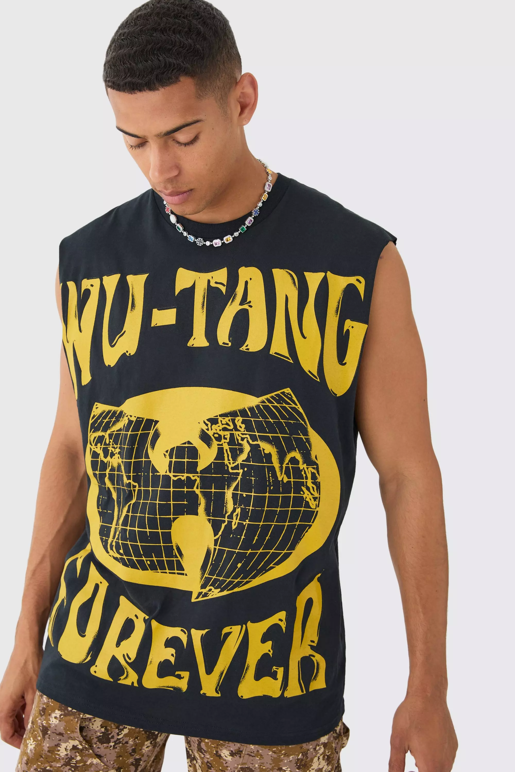 Oversized Large Scale Wu Tang License Tank Black