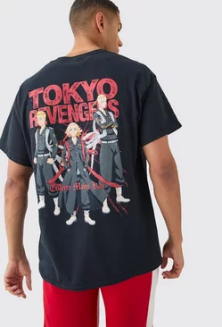 Oversized Tokyo Revengers Anime License T-shirt Black