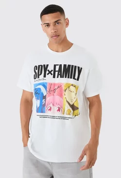 Oversized Spy Family Anime License T-shirt White