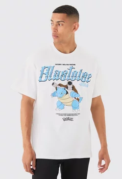 Oversized Pokemon Blastoise License T-shirt White