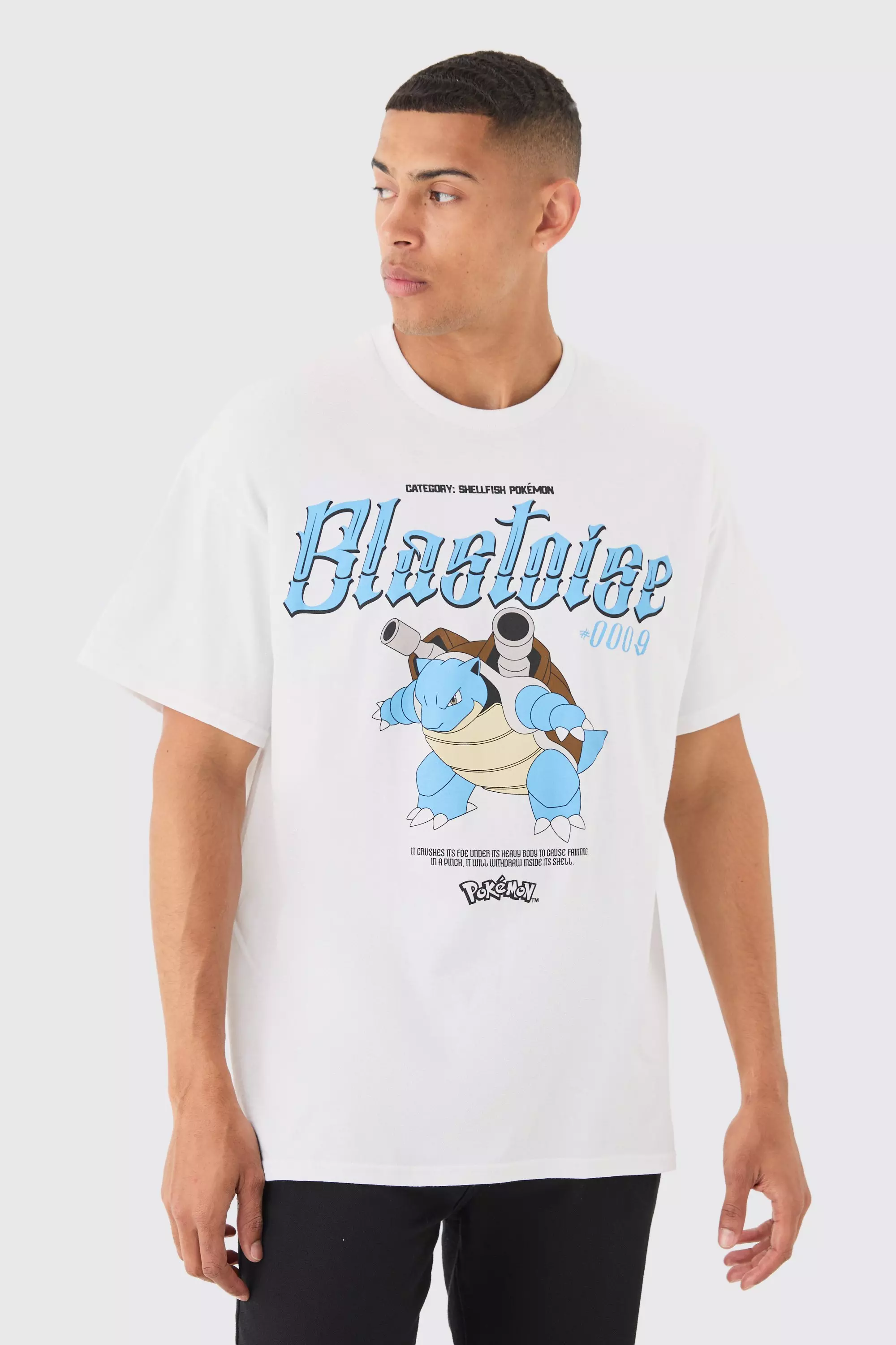 Oversized Pokemon Blastoise License T-shirt White