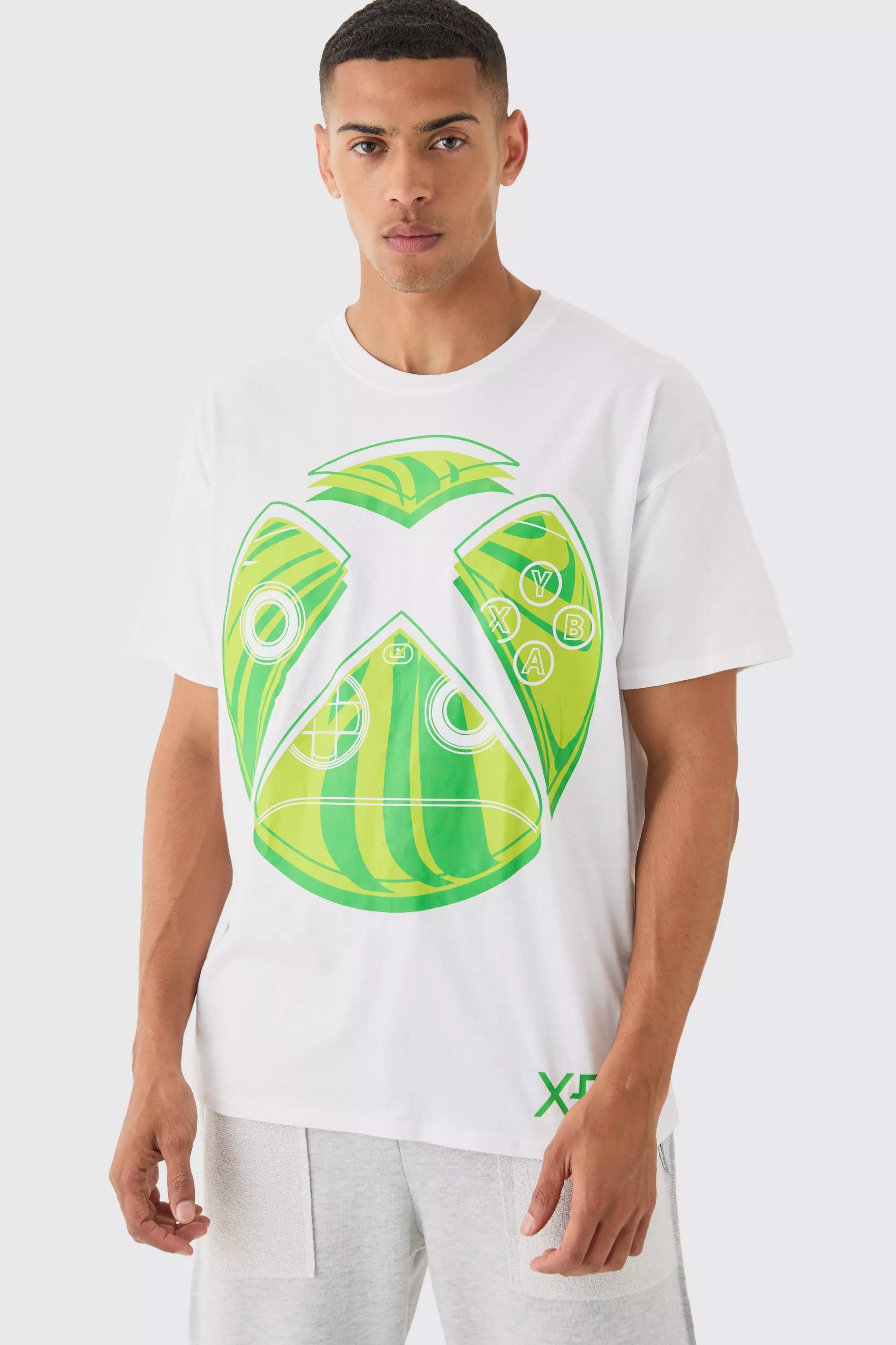 White Oversized Xbox Logo License T-shirt