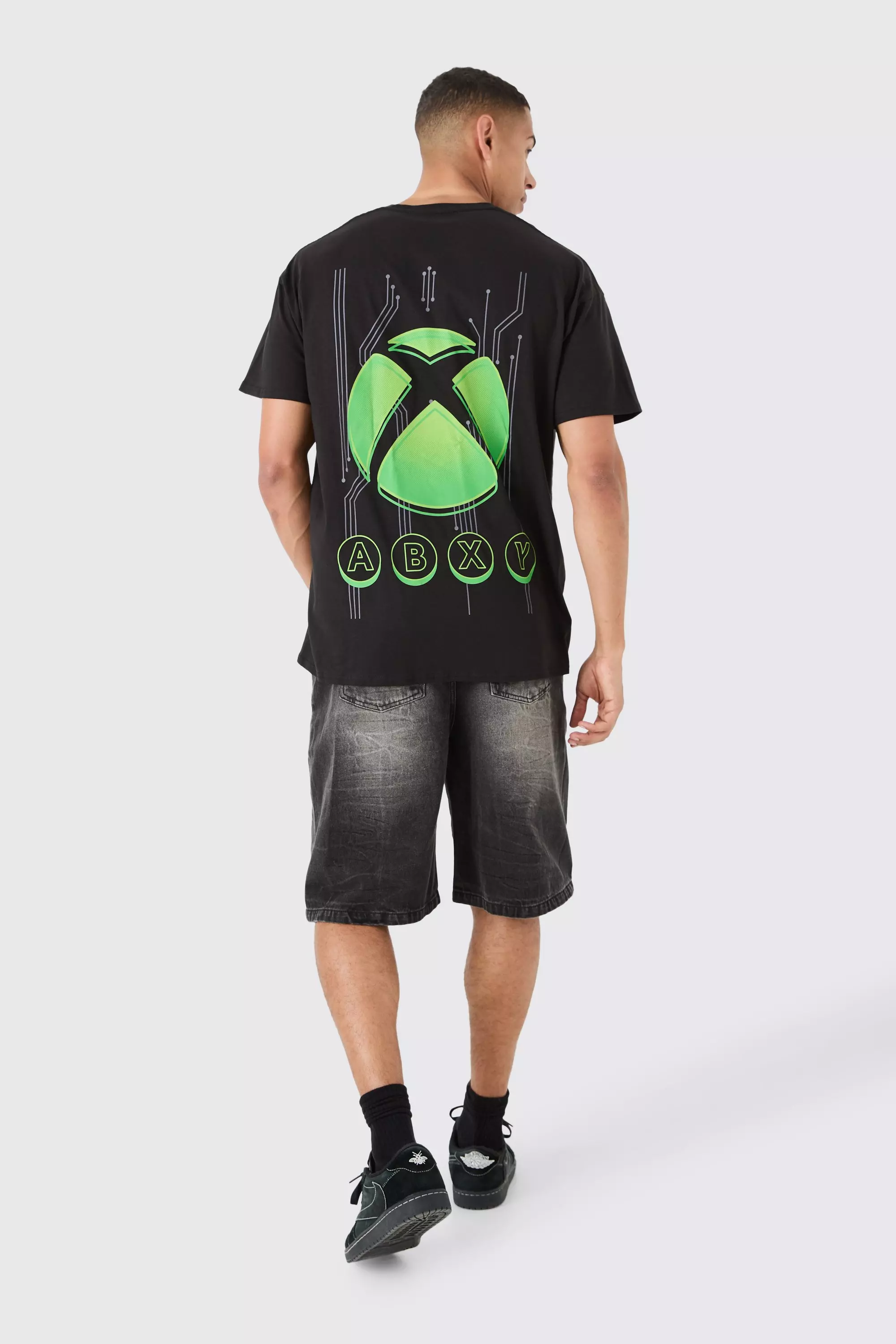 Oversize T-Shirt mit lizenziertem XBox Logo Print, Black alternatives Bild