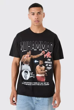 Oversized Muhammad Ali License T-shirt Black