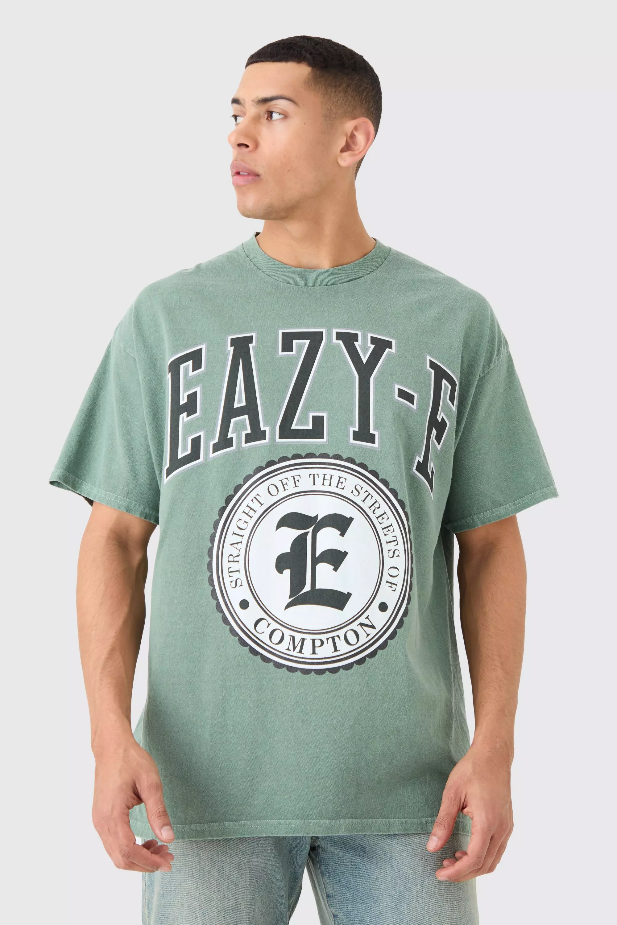 Green Oversized Eazy E Wash License T-shirt