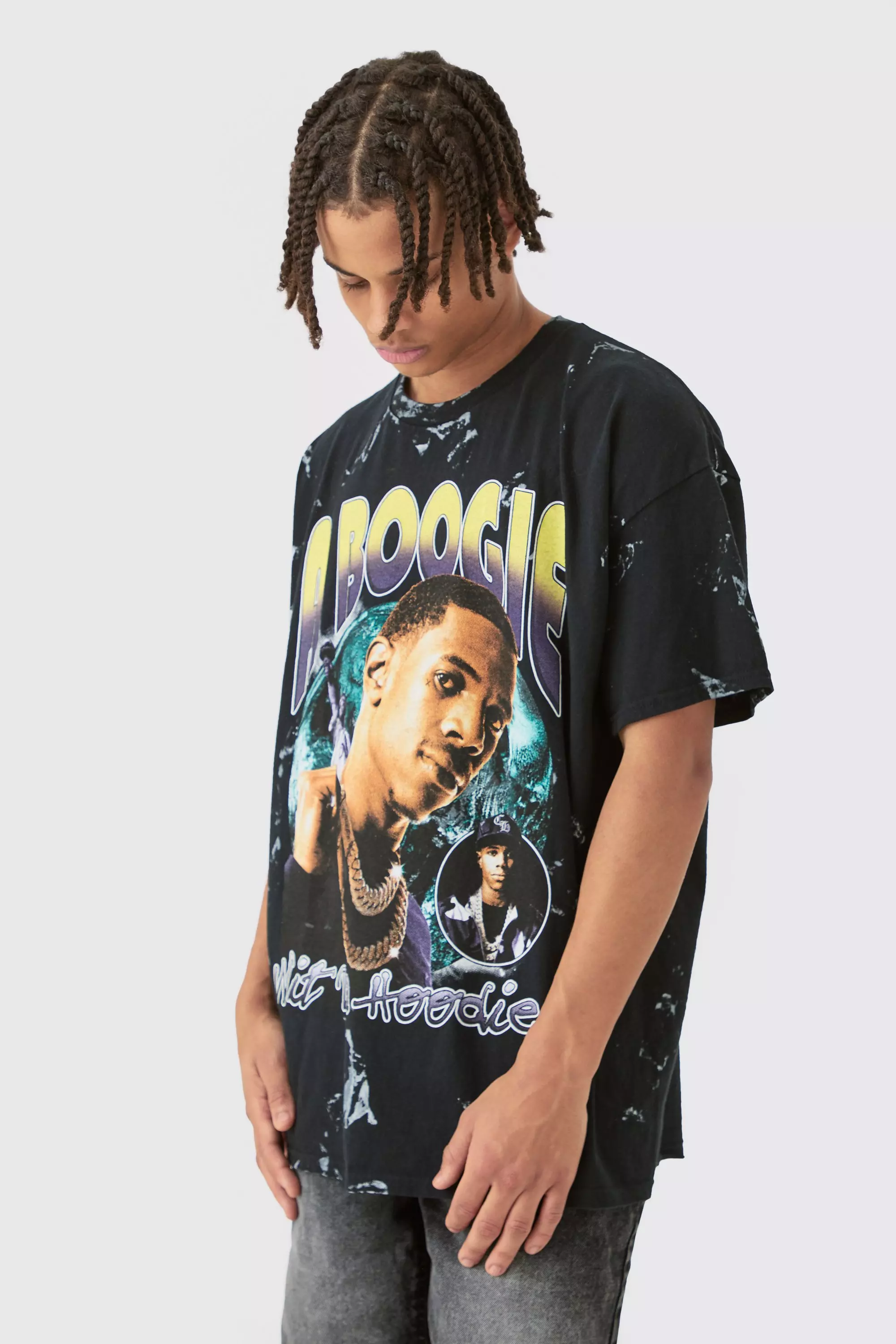 Oversized A Boogie Wash License T-shirt Black