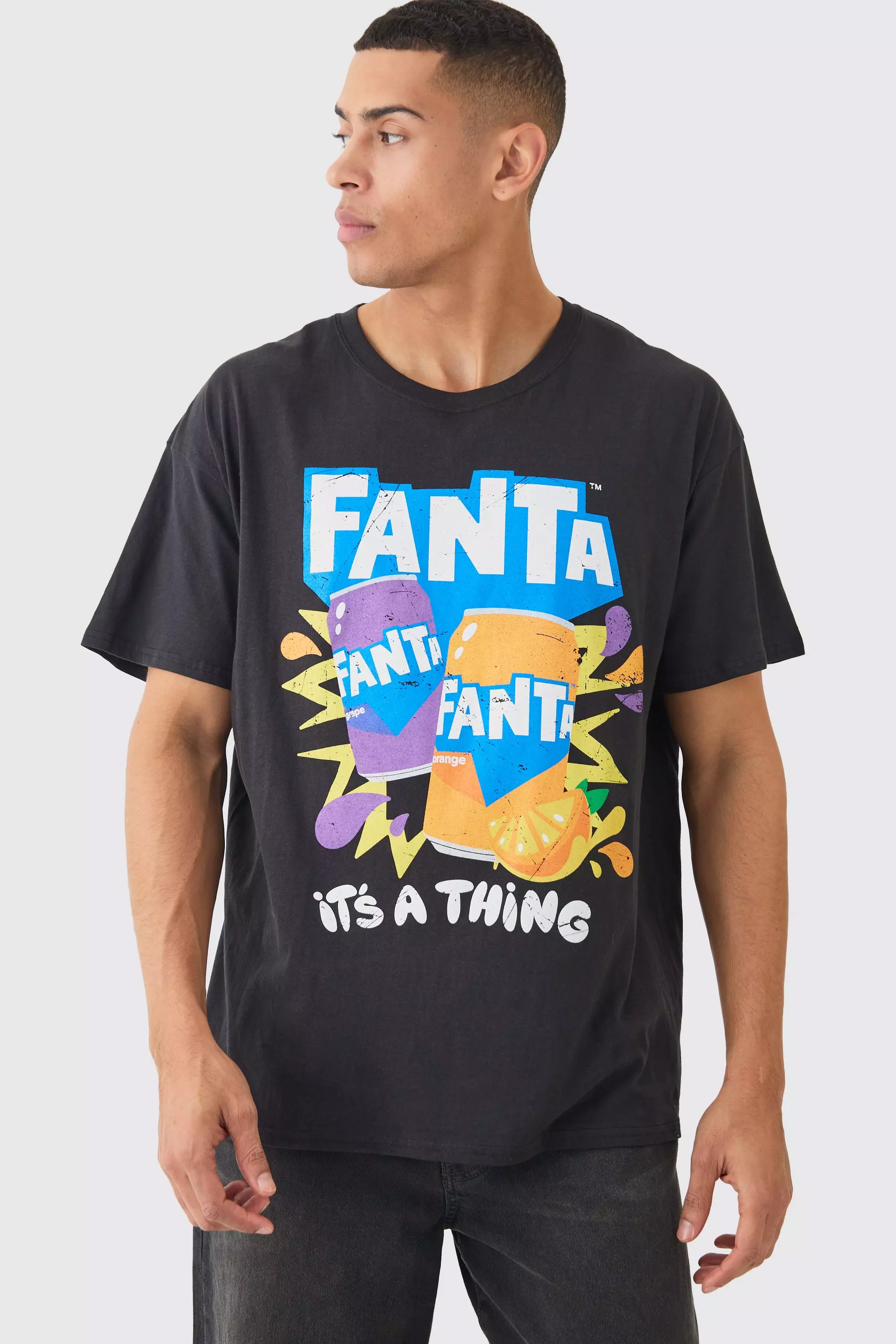 Oversized Fanta License T-shirt Black
