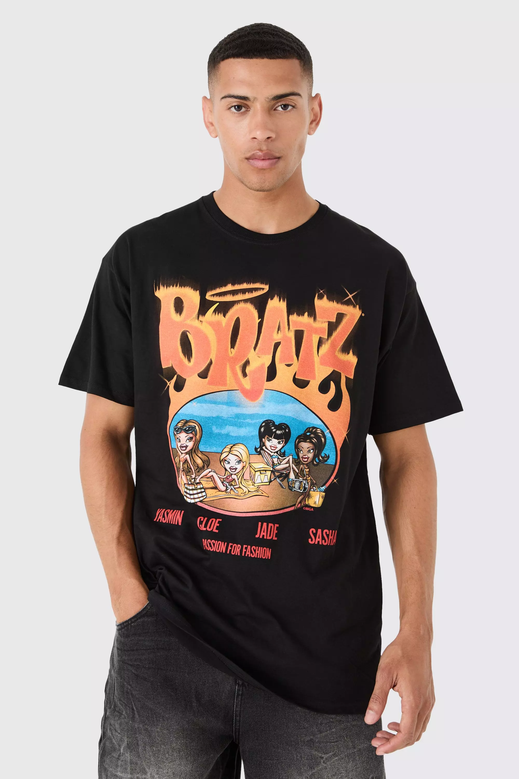 Loose Bratz Holidays License T-shirt Black