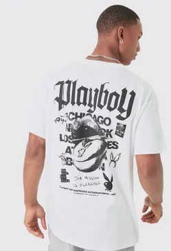 Oversized Playboy License T-shirt White