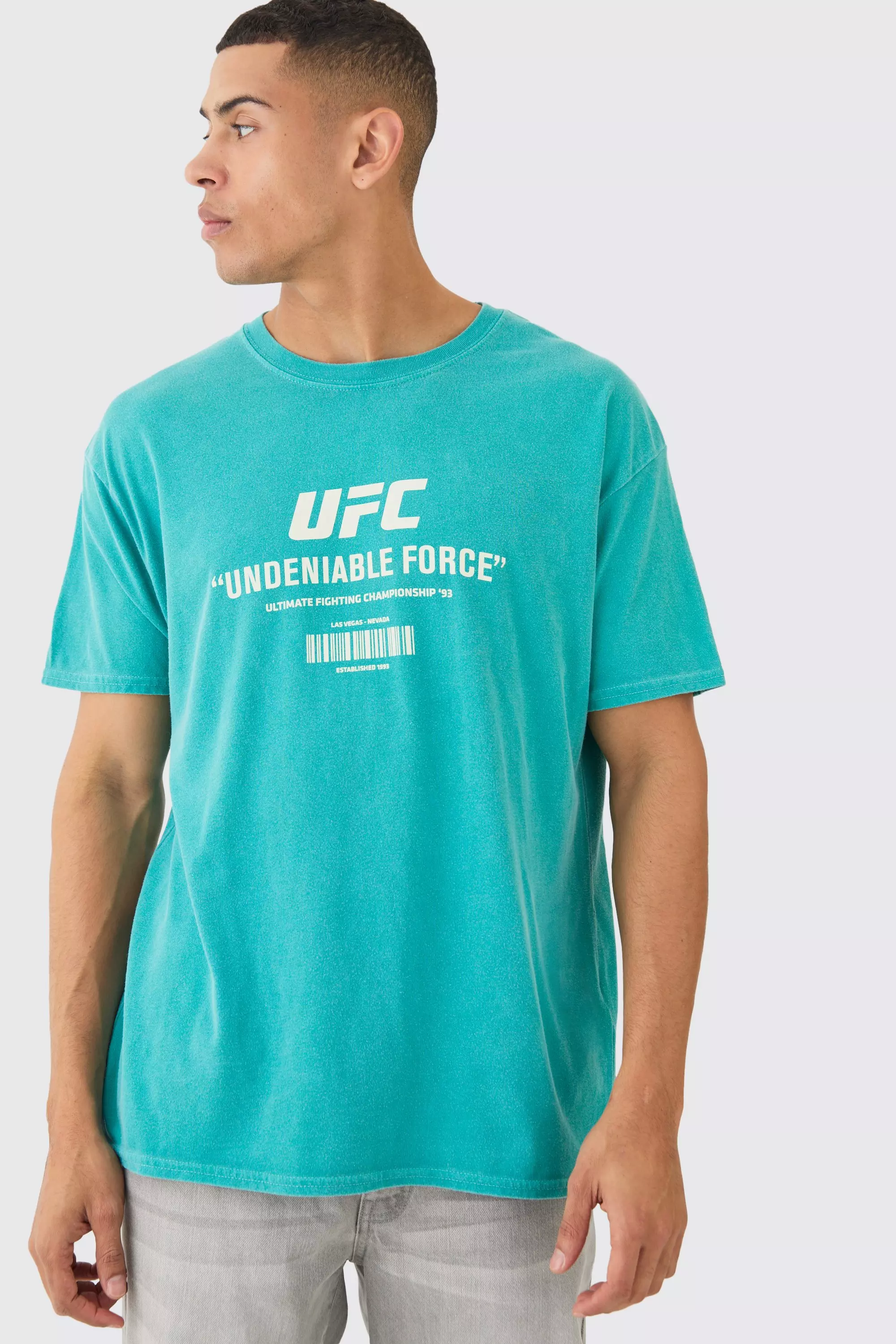 Loose Fit UFC Wash License T-shirt Green