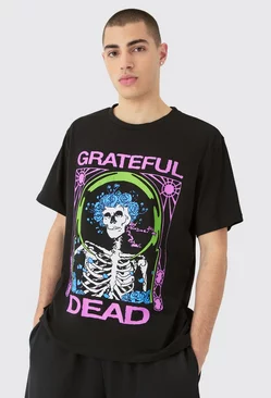 Oversized Grateful Dead Band License T-shirt Black