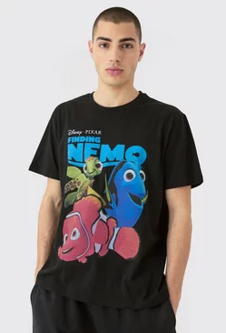 Oversized Disney Finding Nemo License T-shirt Black