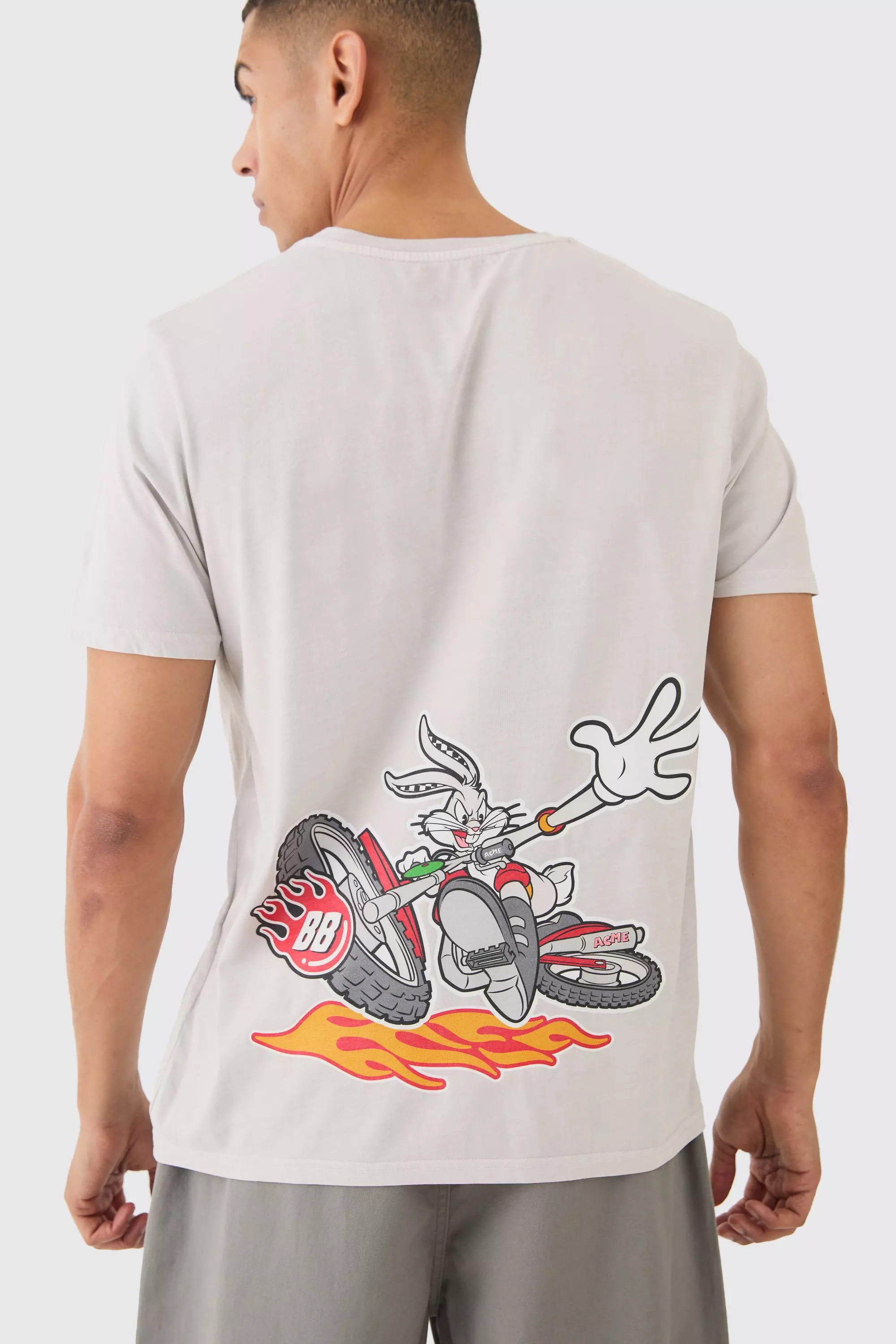 Loose Looney Tunes Bugs Bunny Wash License T-shirt Stone