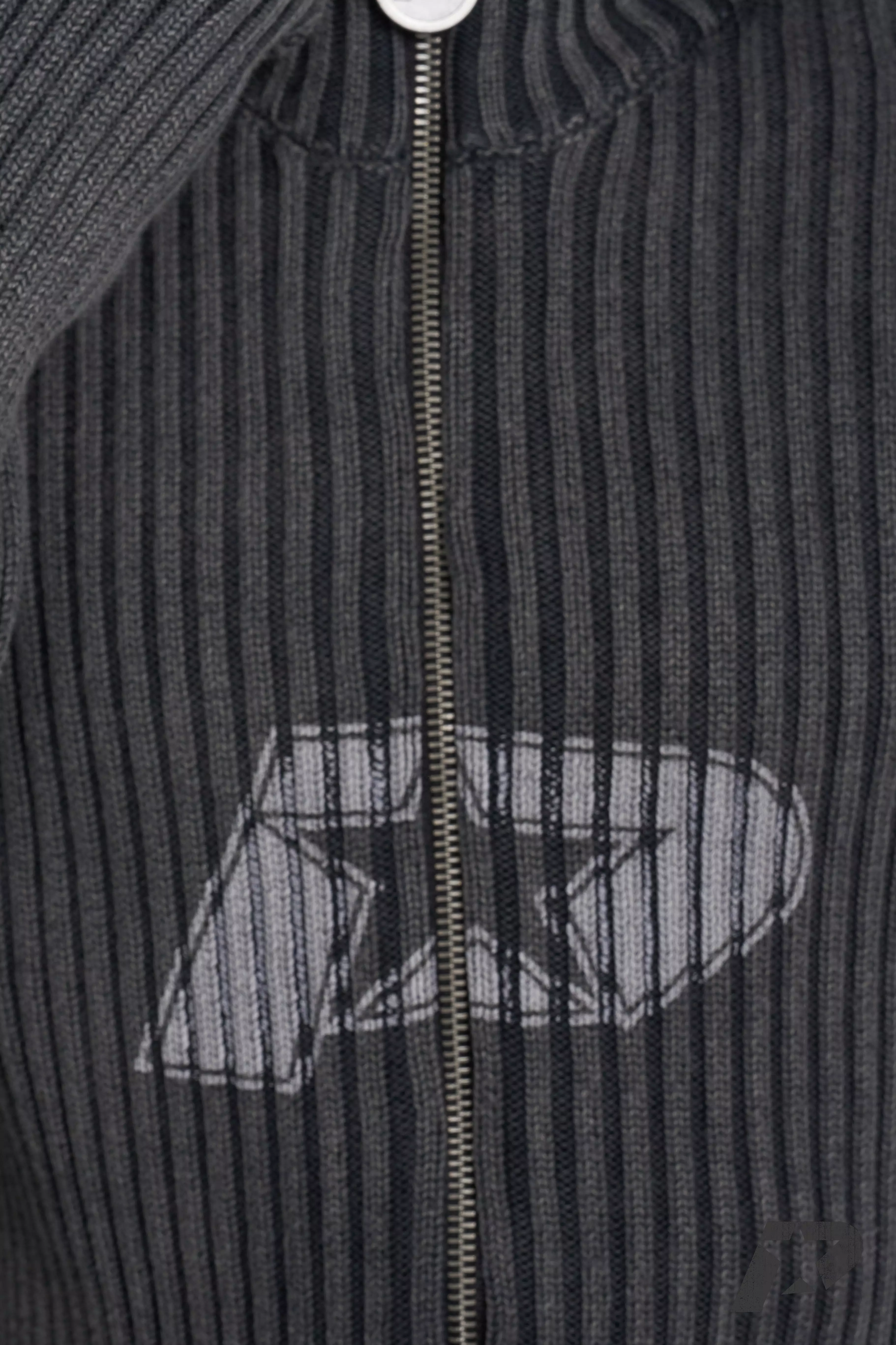 P-Star Muscle Fit Acid Wash Rib Knit Chest Print Jumper | boohooMAN UK