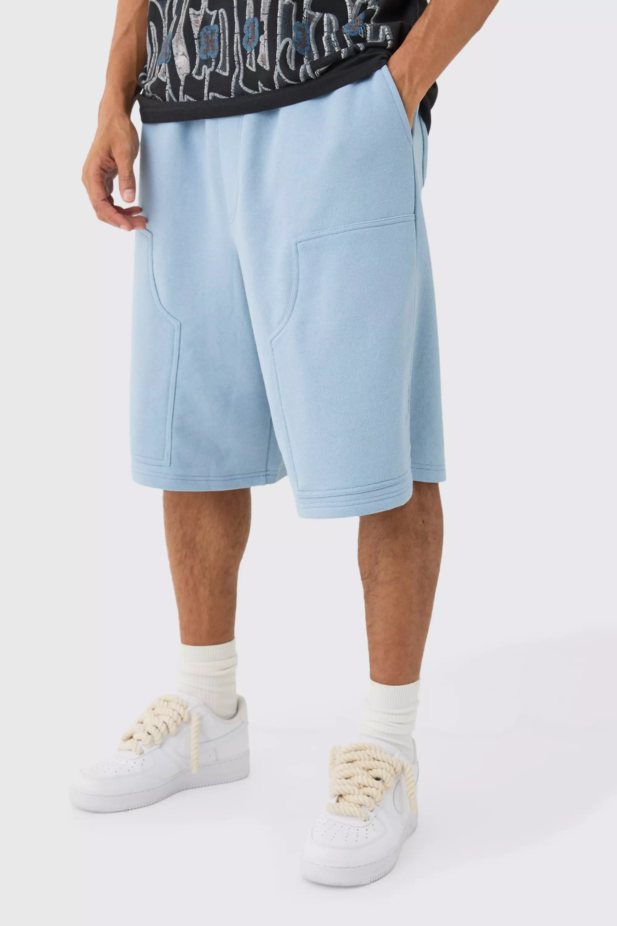 Blue Carpenter Loopback Jersey Jort