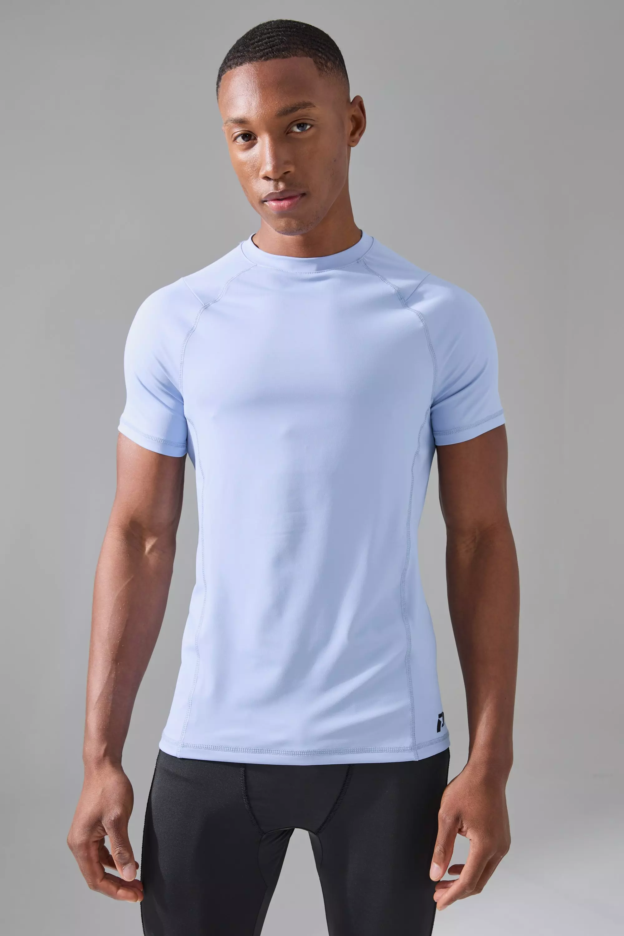 P-Star Active Muscle Fit Raglan T-shirt Light blue