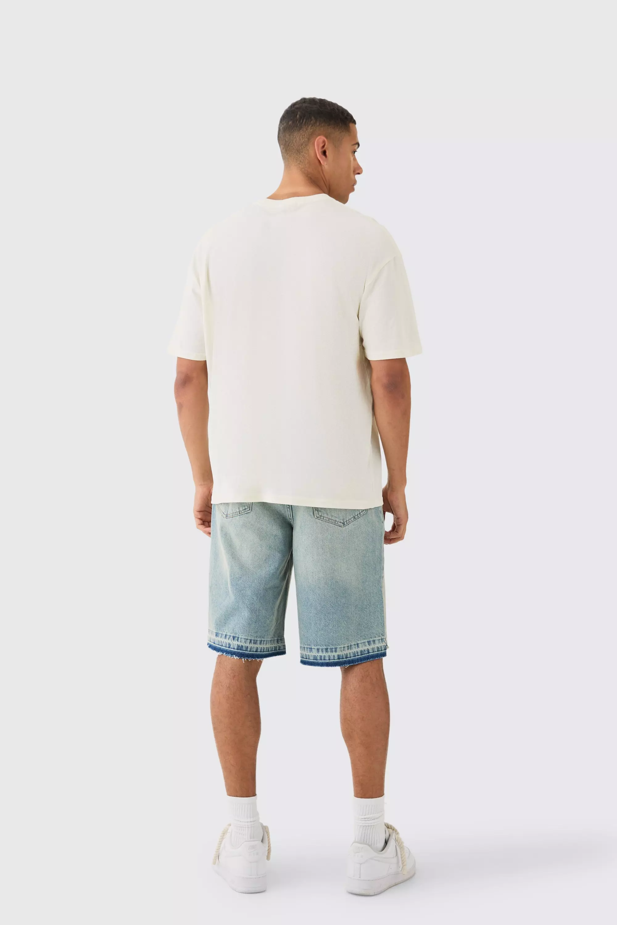 Ecru Oversized Homme Eagle Graphic T-shirt alternative image