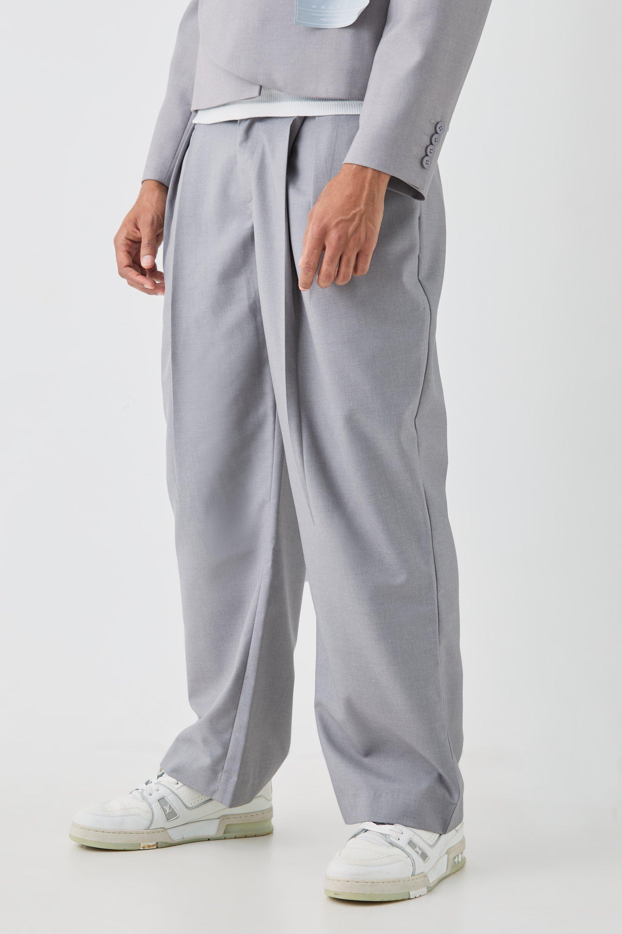 Graue Hose mit weitem Bein, Grey