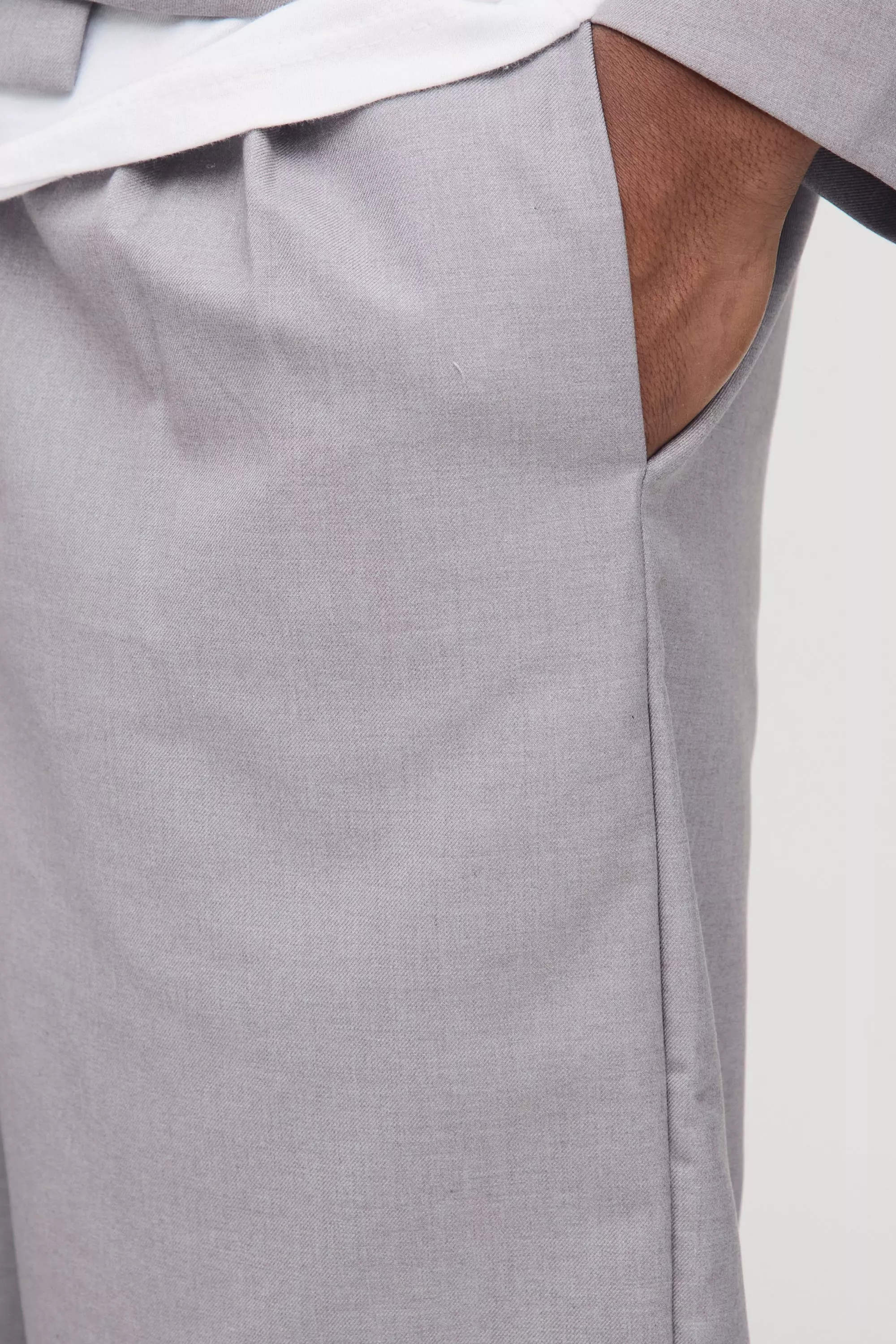Bermuda plissé à taille fixe, Grey autre image