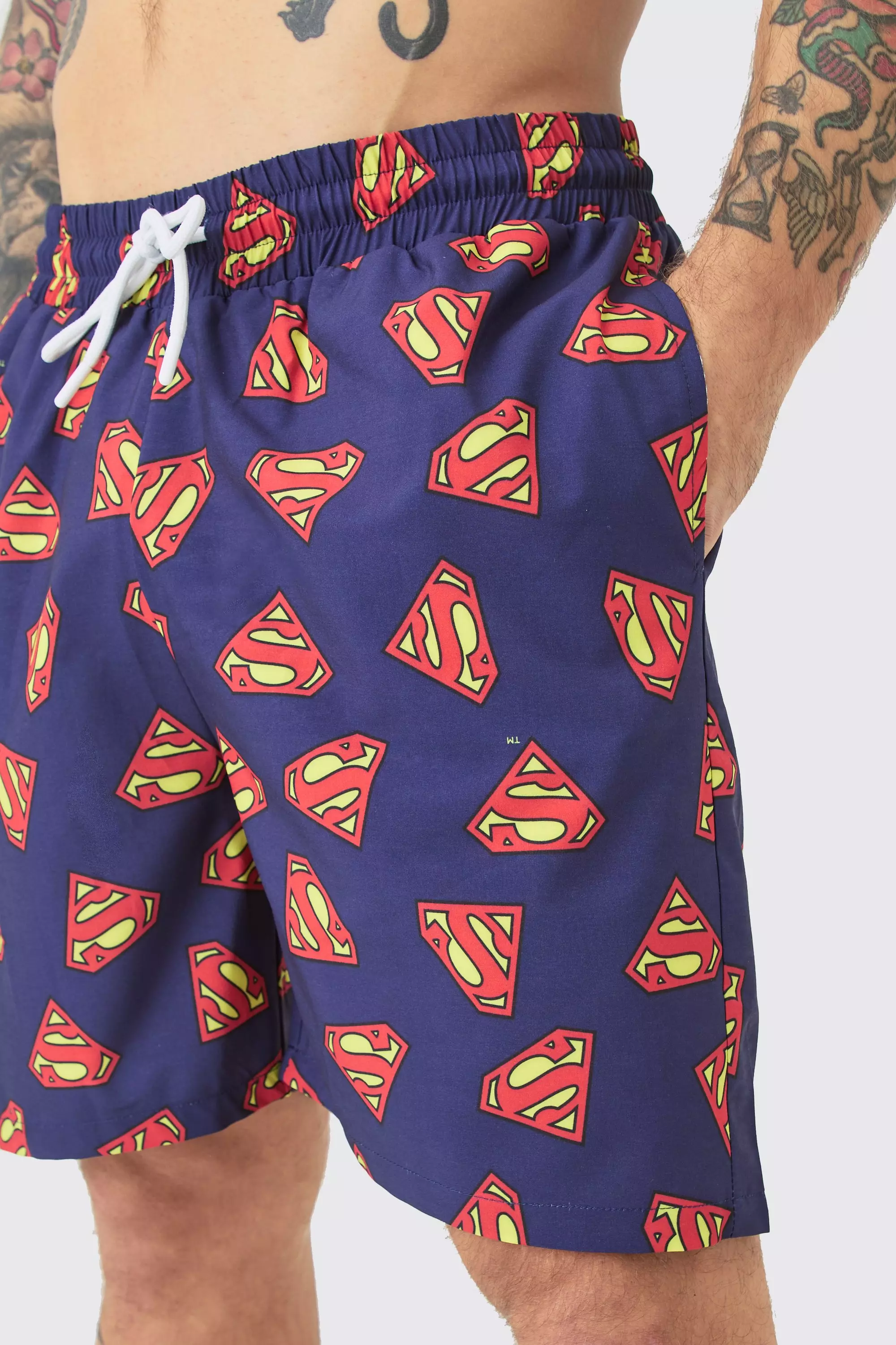 Superman swim trunks hotsell