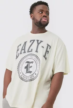 Plus Oversized Eazy-e License T-shirt Ecru Ecru