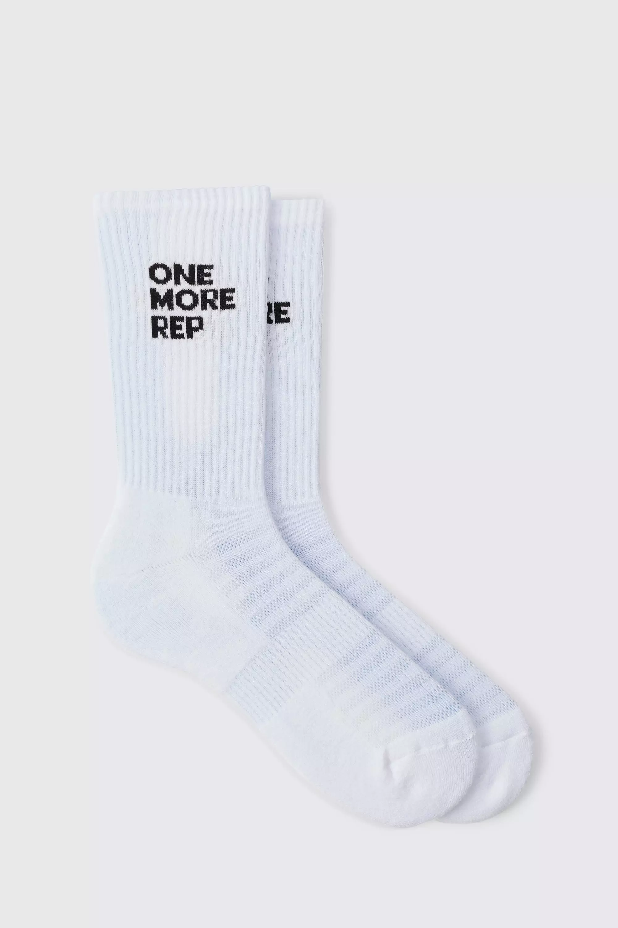 Man Active One More Rep Crew Socks White