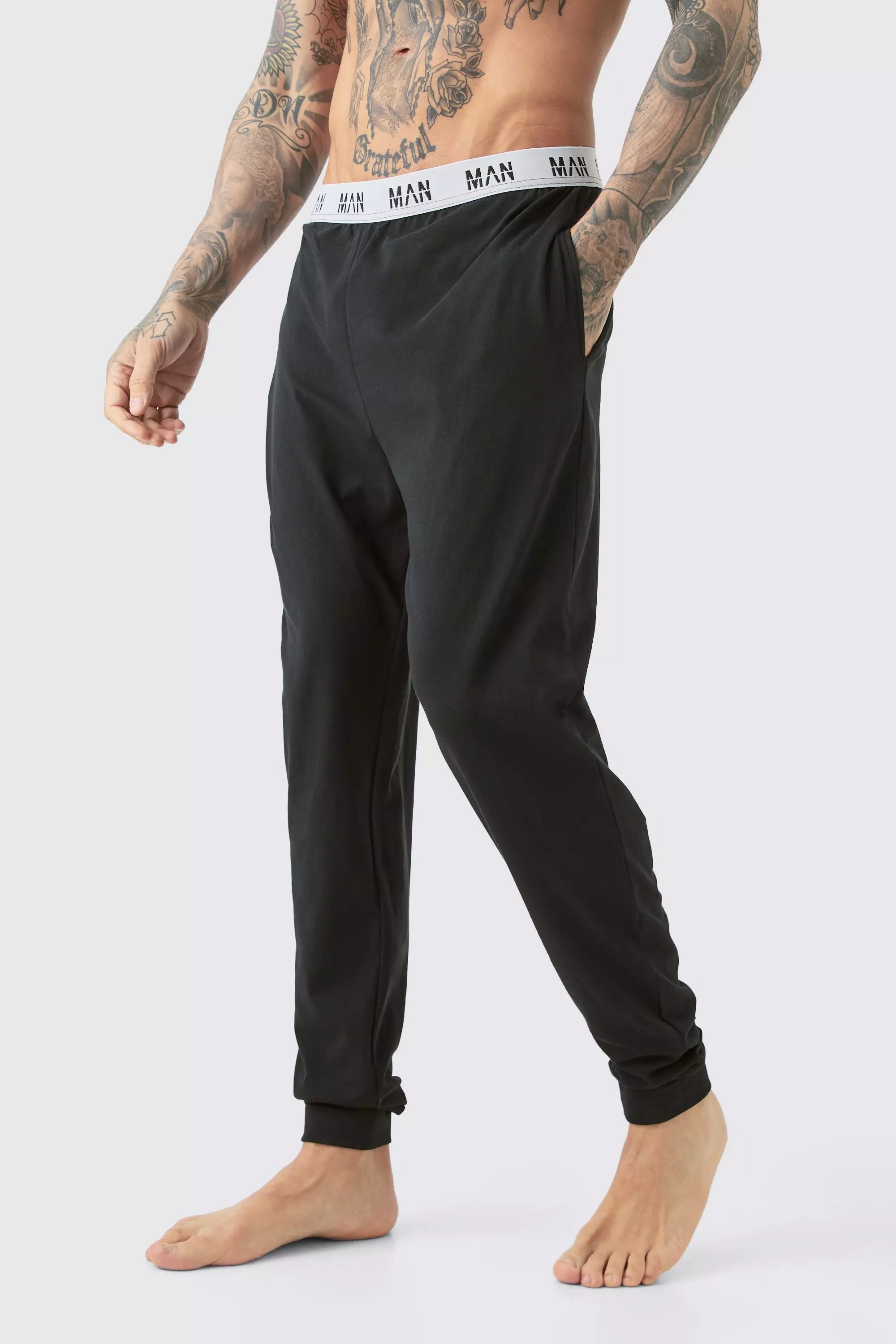 Tall Man Loungewear Joggers In Black Black