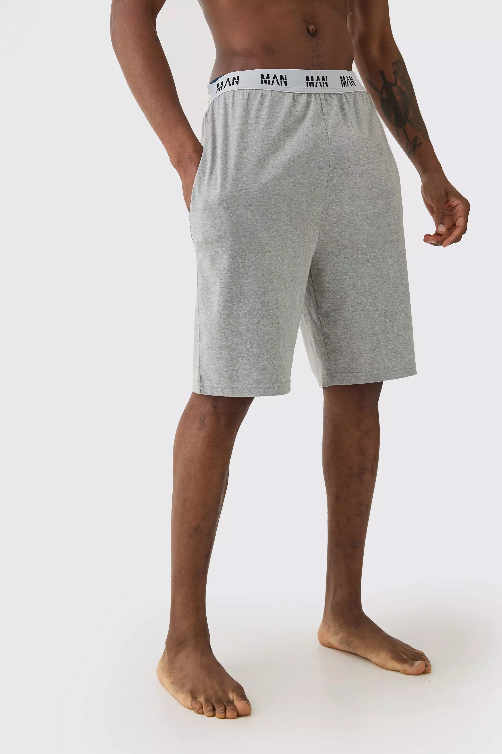 Tall Man Loungewear Shorts In Grey Marl Grey marl