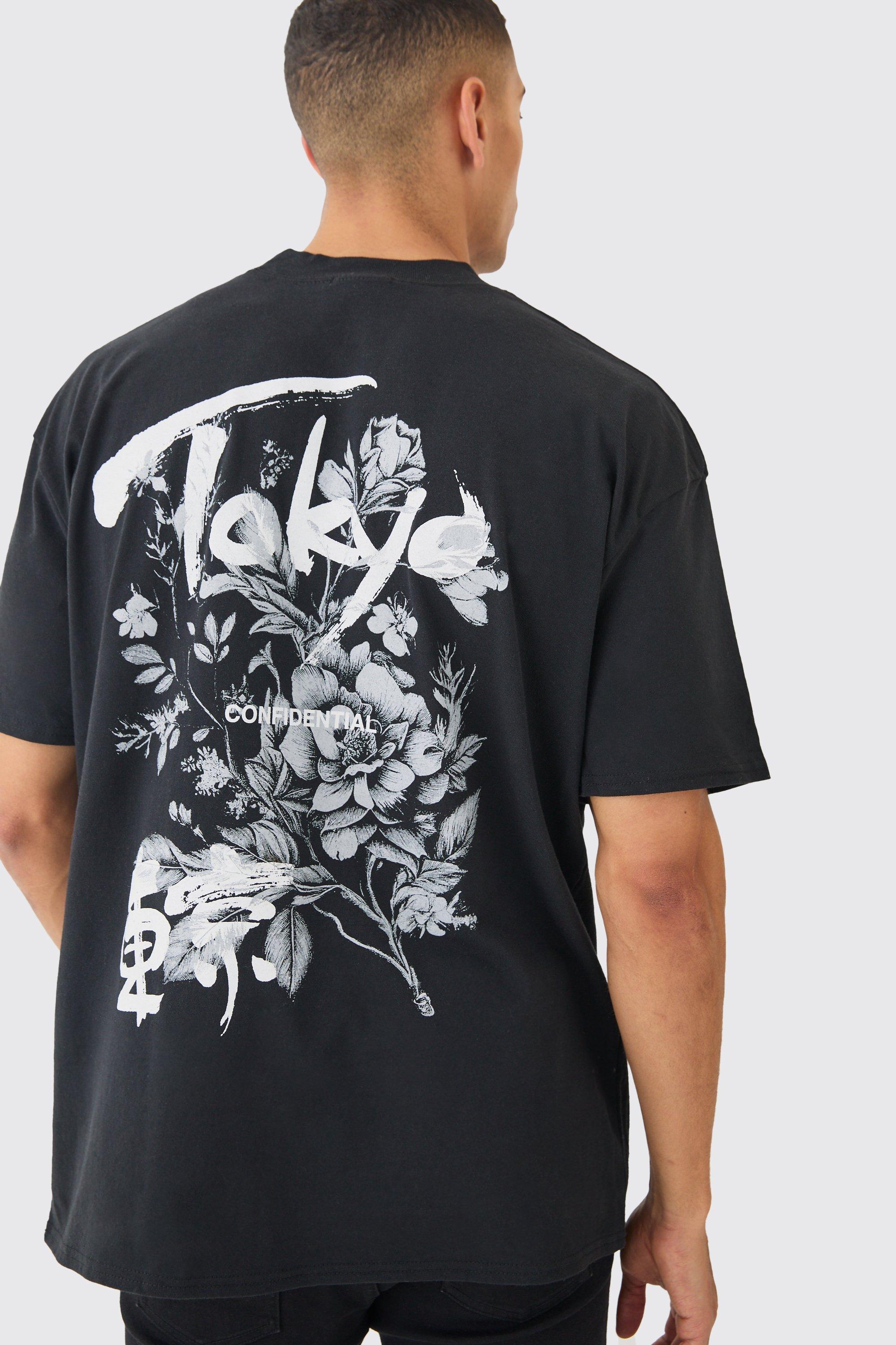 Oversized Tokyo Floral Print T-shirt