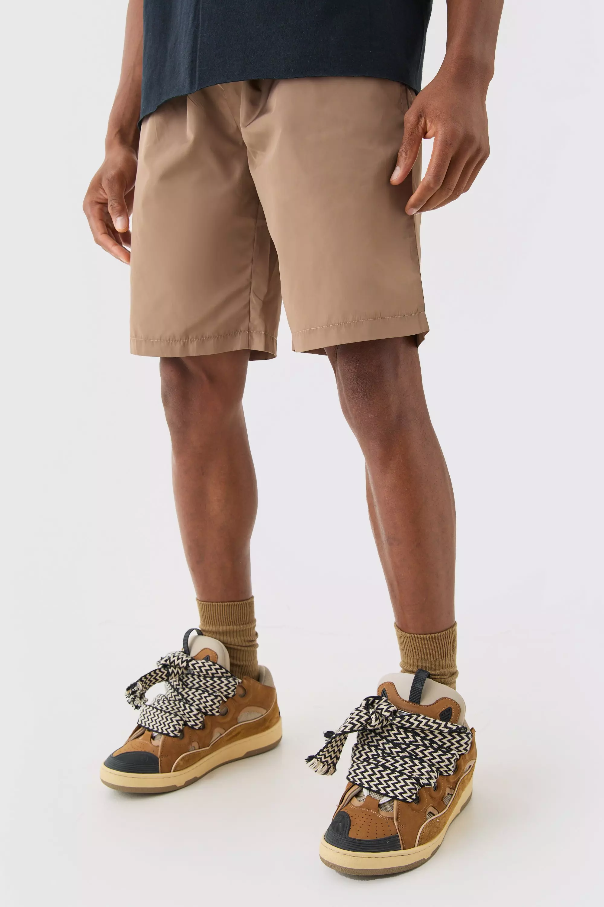 Elasticated Waist Nylon Stone Shorts alternative image