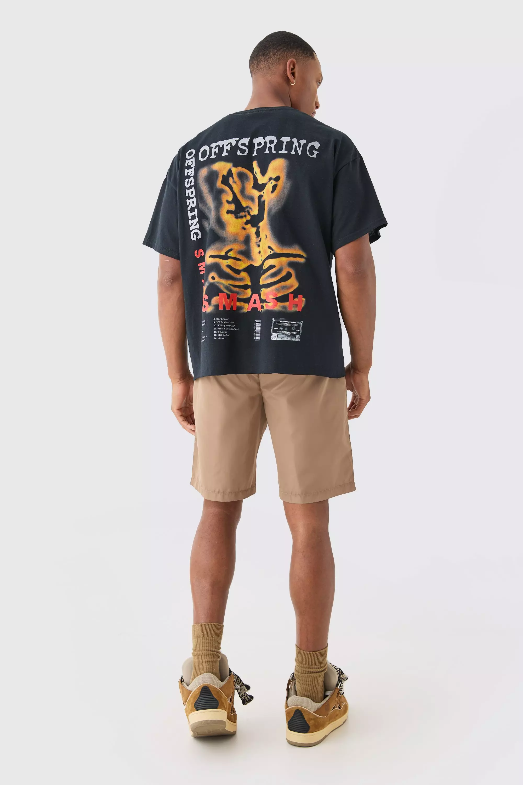 Stone Shorts Met Elastische Taille En Lus alternatieve afbeelding