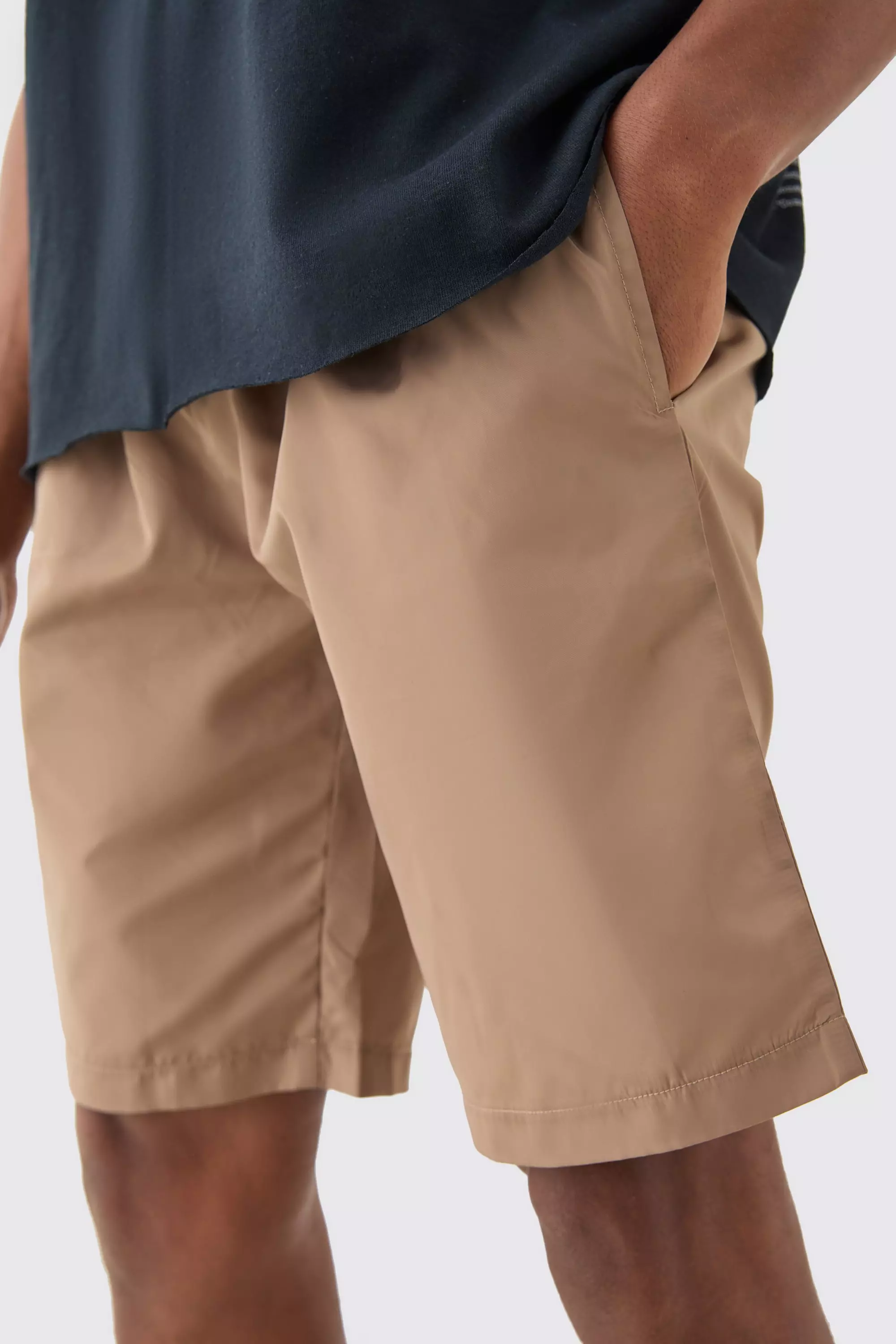 Elasticated Waist Nylon Stone Shorts alternative image