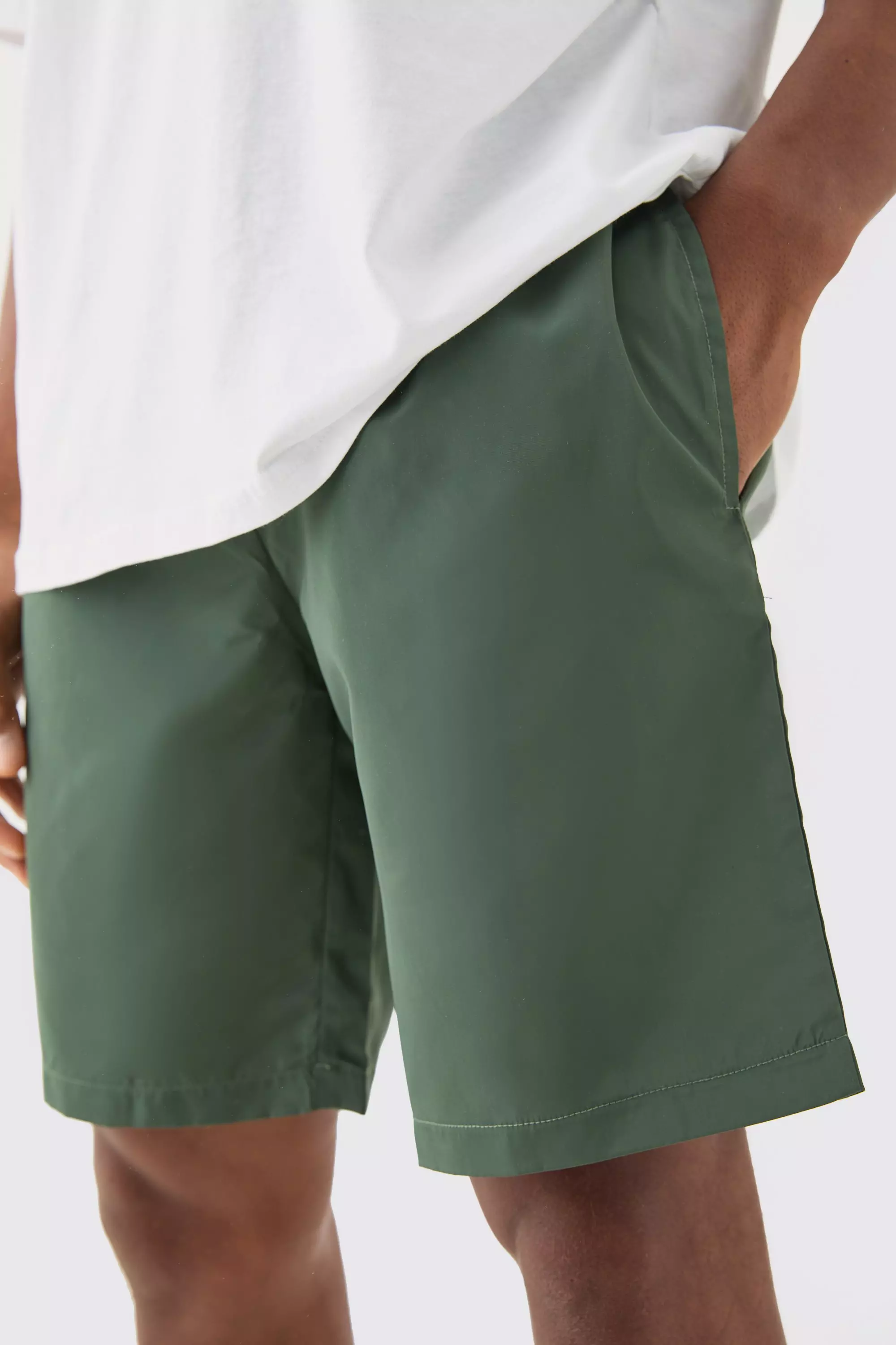 Short confort à taille élastiquée, Olive autre image