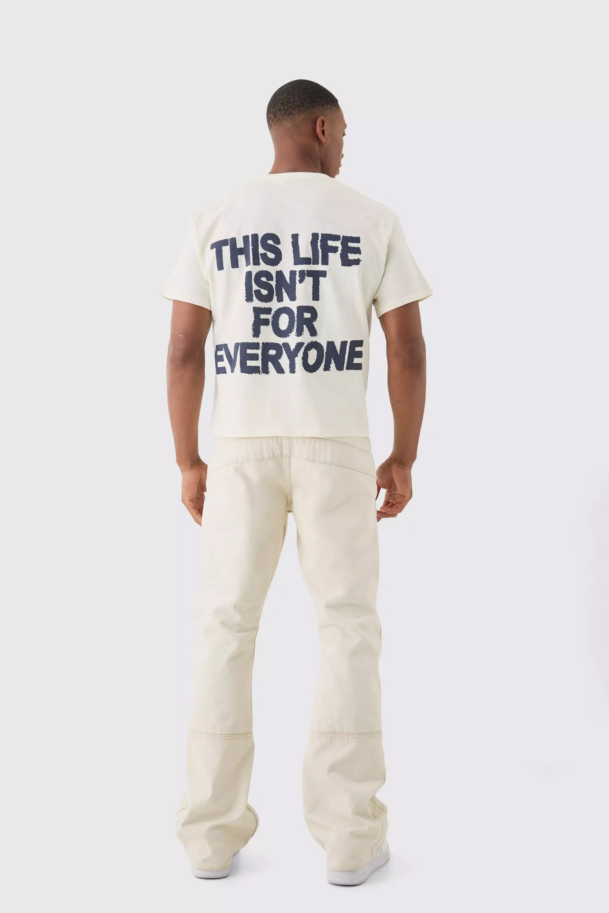 T-shirt court à slogan Life Isn't For Everyone, Ecru autre image