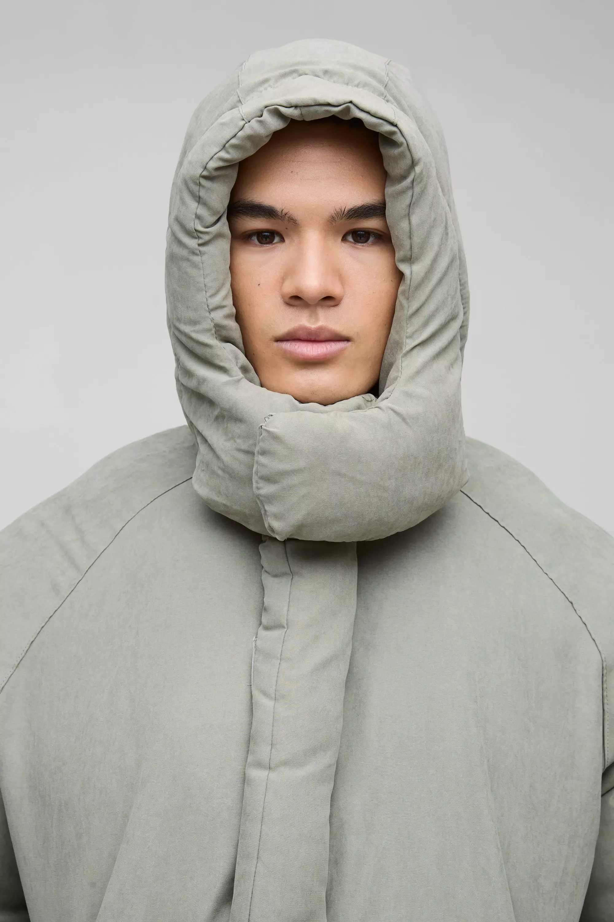 Stone Man Extreem Dikke Gewatteerde Jas Met Capuchon alternatieve afbeelding