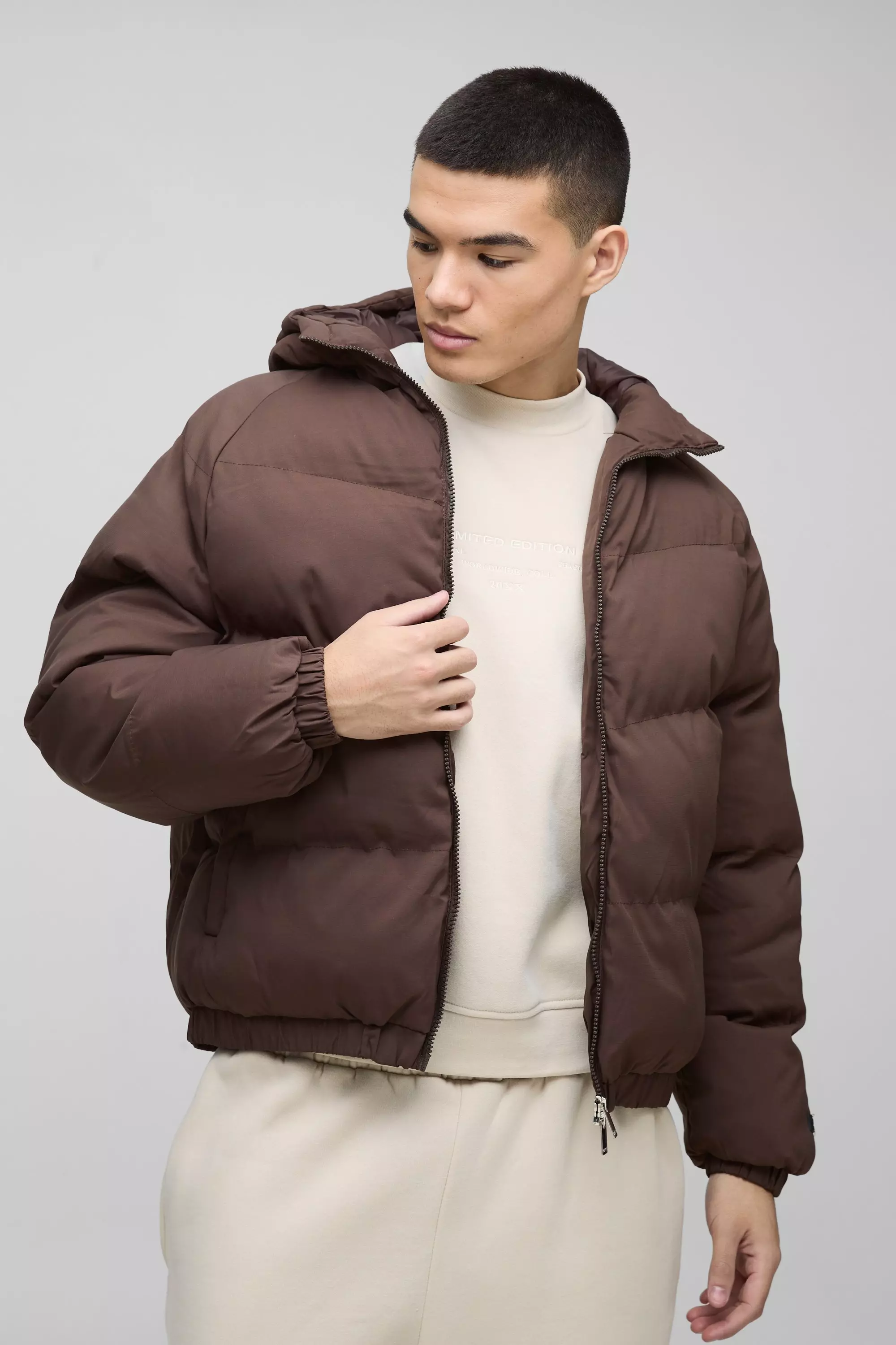 Moderate hooded puffer jacket sale