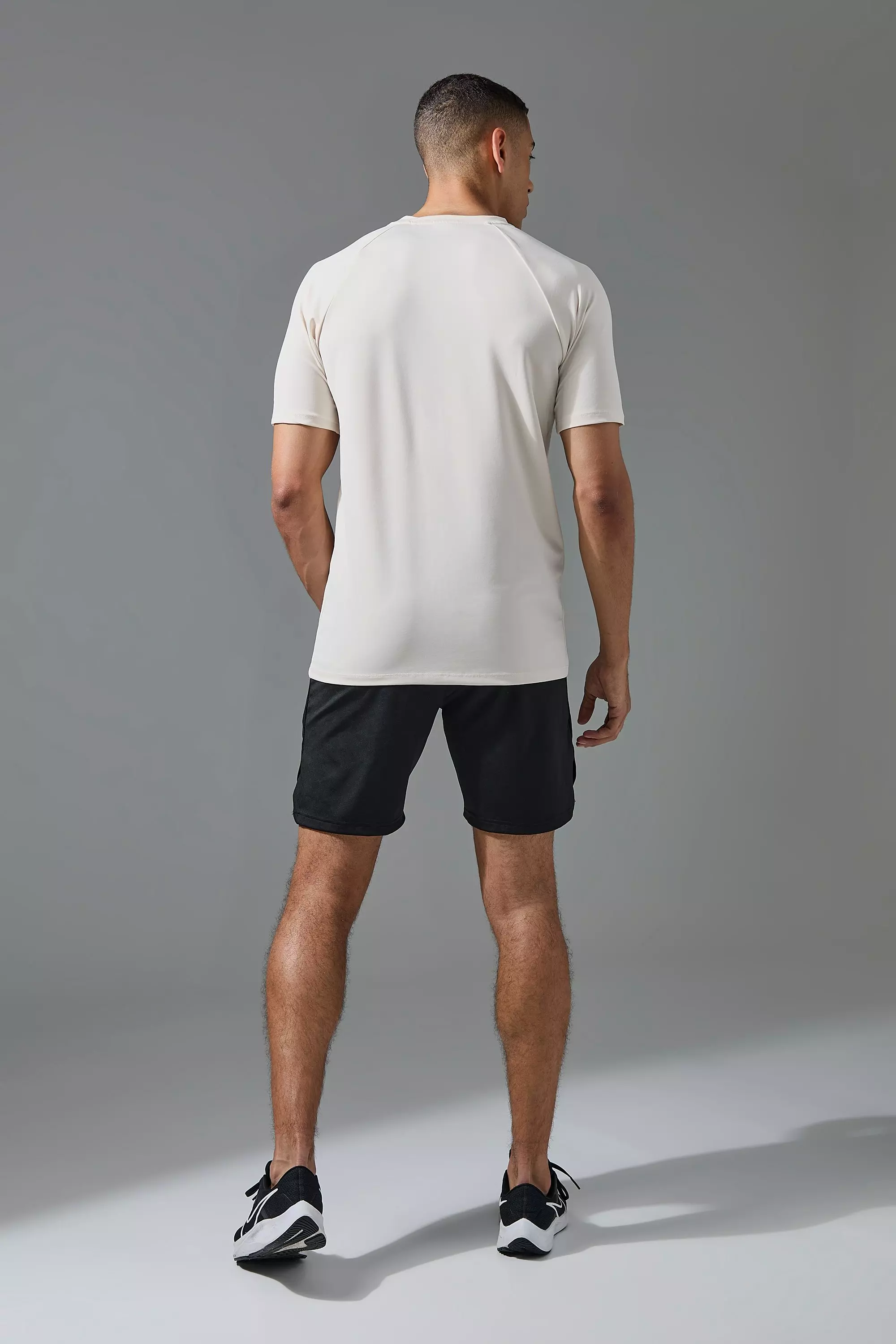 Ecru Man Active Raglan Fitness T-Shirt alternatieve afbeelding