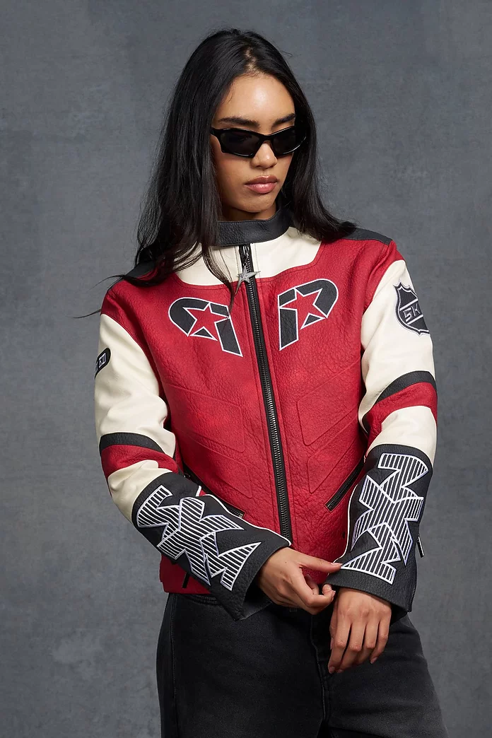P-Star Boxy Faux Leather Panelled Moto Jacket | boohooMAN USA P-Star Boxy Faux Leather Panelled Moto Jacket | boohooMAN USA