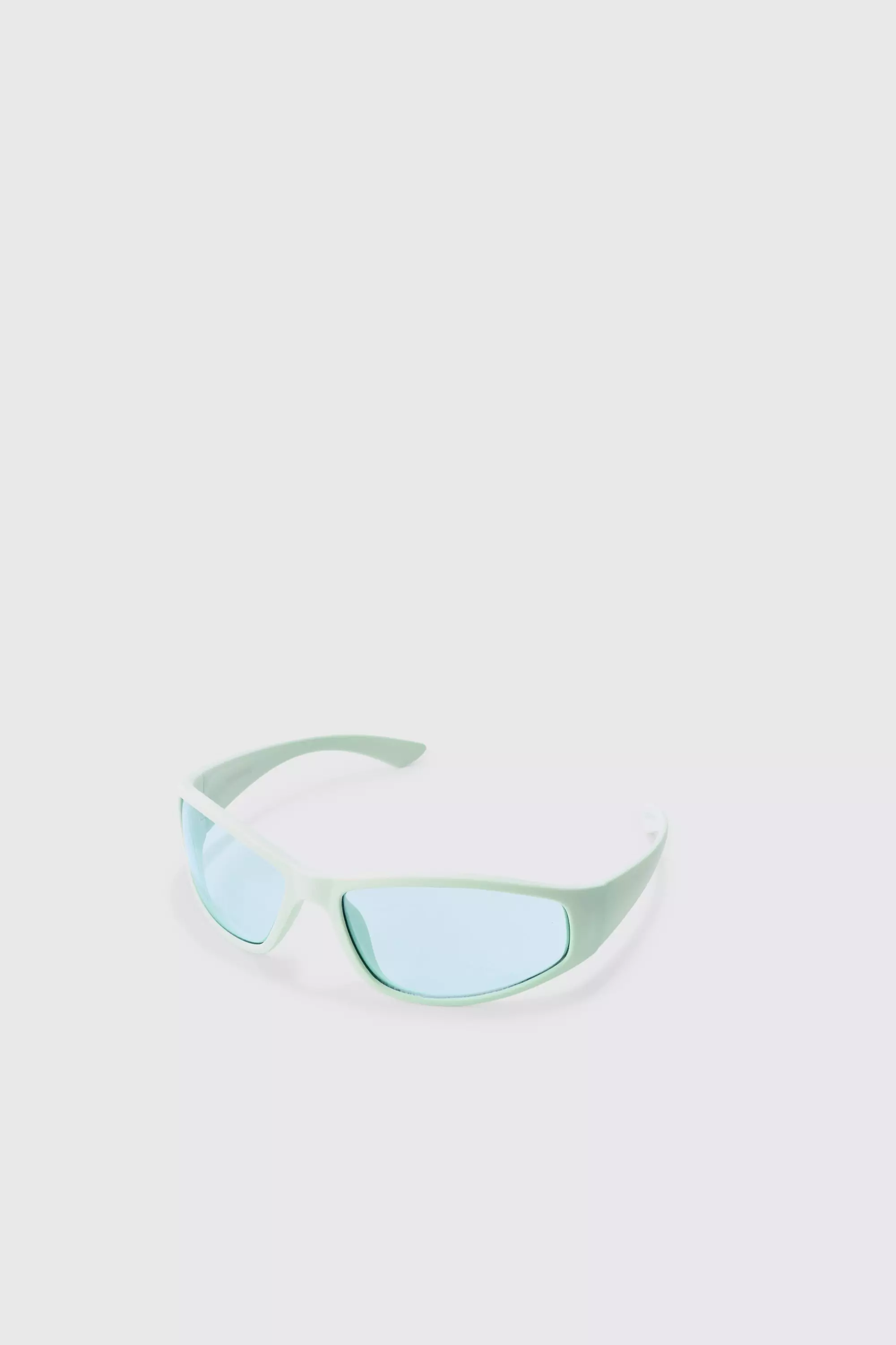 Plastic Racer Sunglasses In Mint Mint